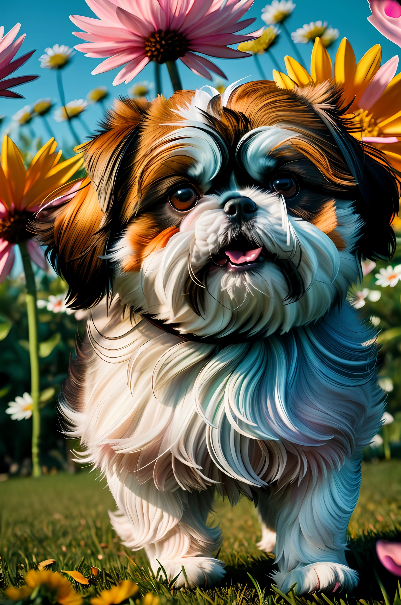 ((anime dog shih tzu running on the beach )), photorealistic, photo, masterpiece, realistic, realism, photorealism, high contrast, digital art photorealistic trend on Artstation 8k HD high definition detailed realistic, detailed, skin texture, hyper detailed, realistic skin texture, armor, best quality, ultra high resolution, (photorealistic: 1.4), high resolution, detailed, raw photo, sharp re, by lee jeffries nikon d850 film photography 4 kodak portra 400 camera f1.6 lens rich colors realistic texture hyper realistic dramatic lighting unreal engine trend in artstation cinestill 800,