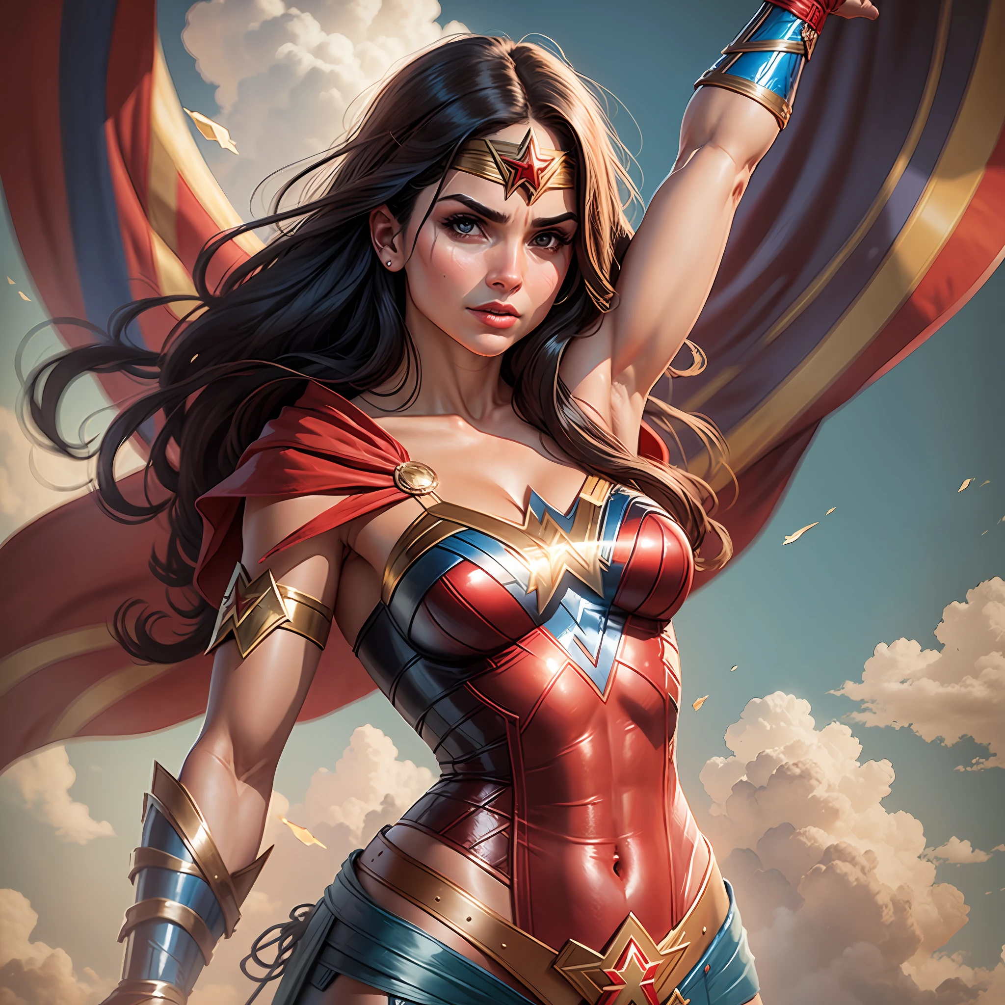 Michele Bolsonaro with Wonder Woman cape --auto --s2