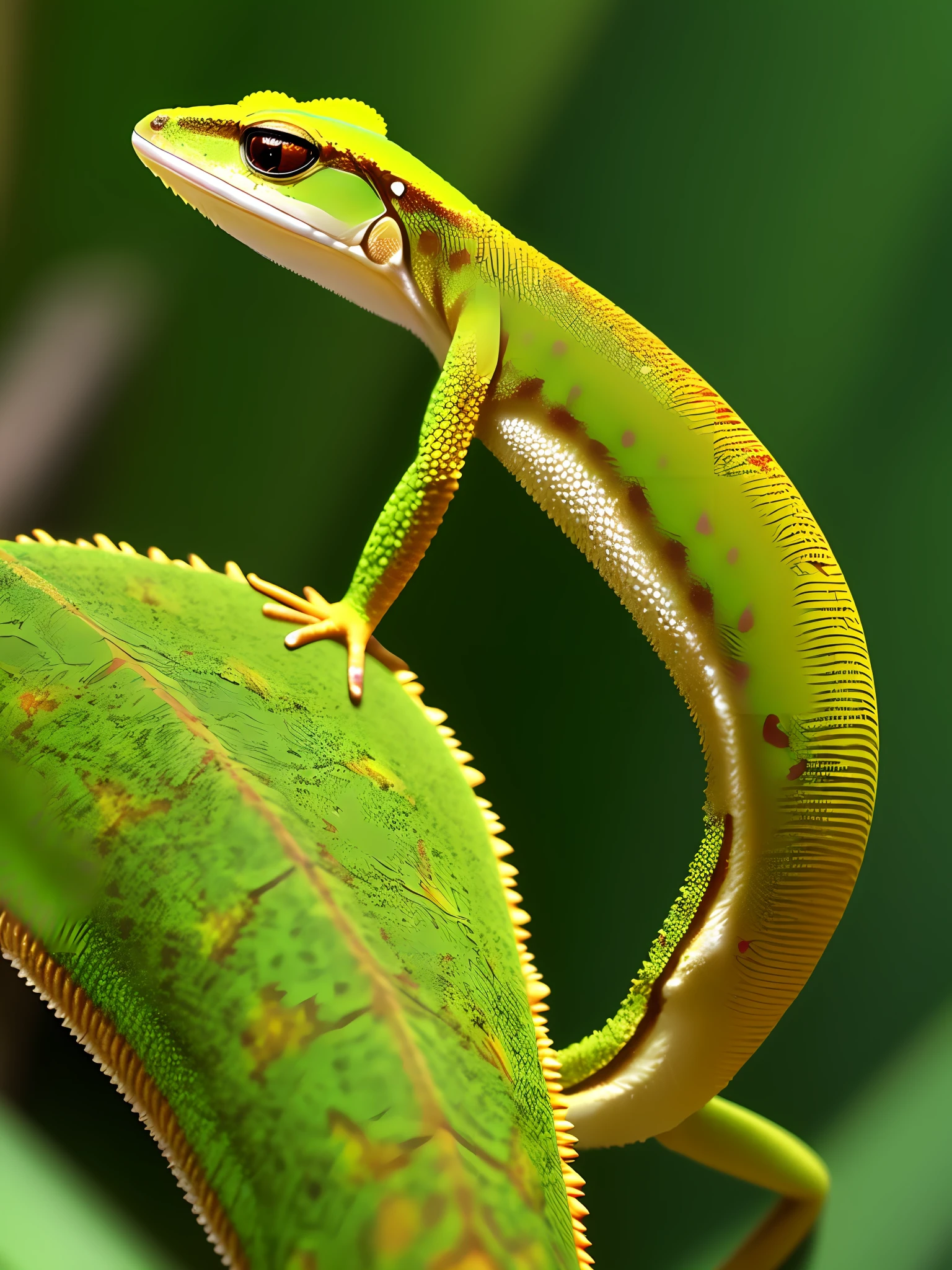 Gecko with human tooth