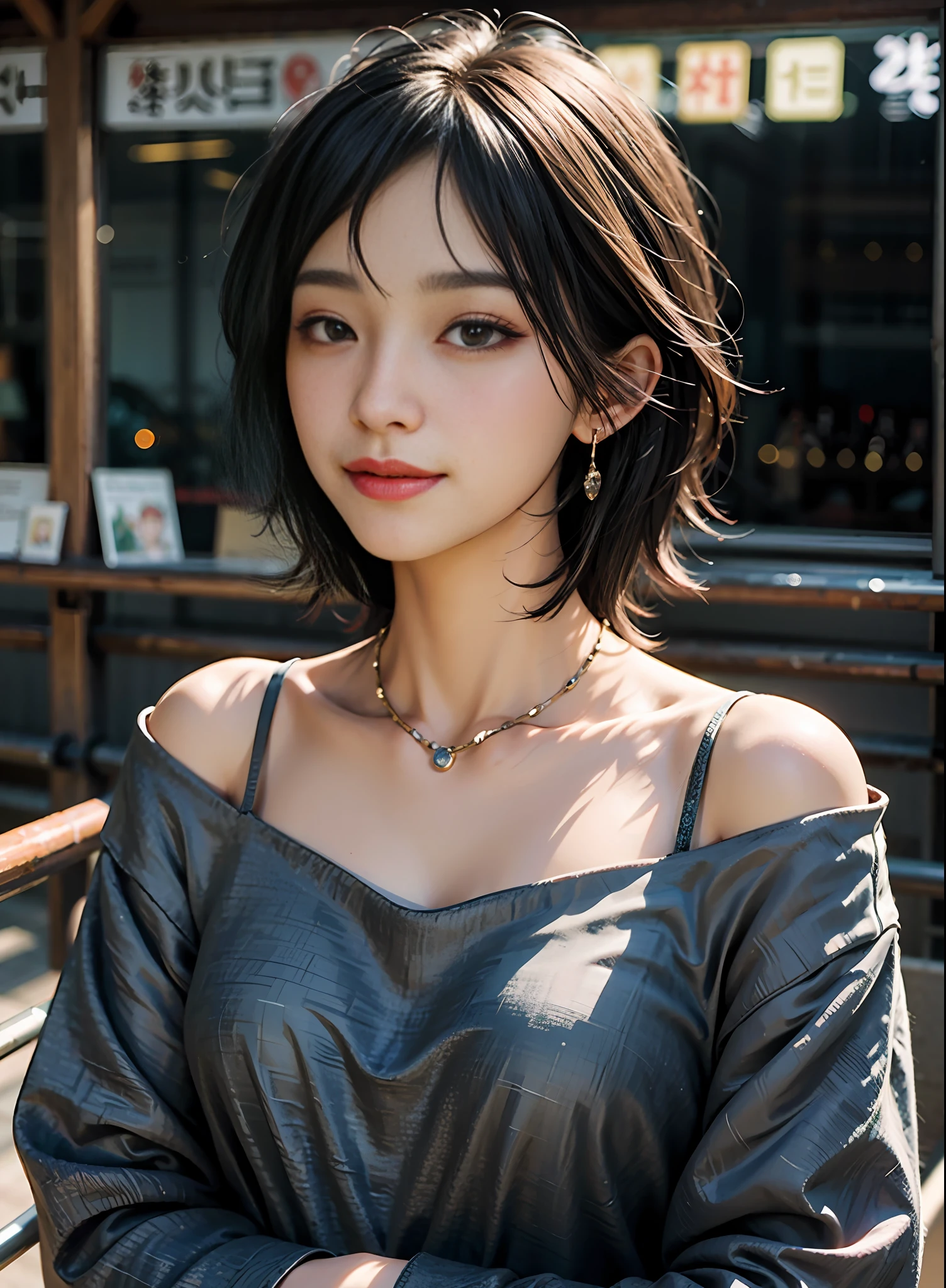 korean woman, (masterpiece, pretty person, polluted smile), virtual youtube, detailed skin texture, detailed cloth texture, beautifully detailed face, masterpiece, collarbone, (ULZZANG-6500-V1.1:0.4)