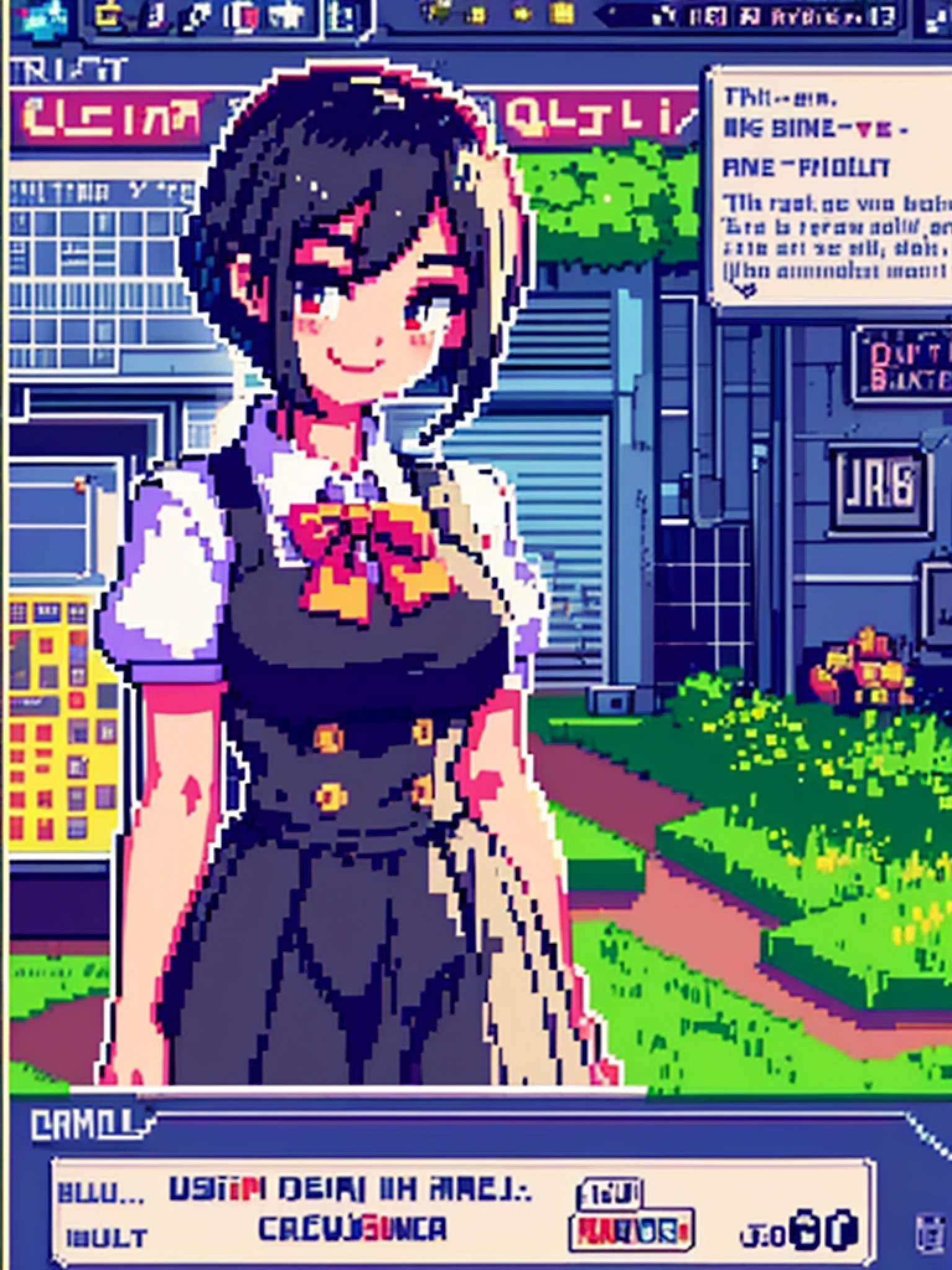 A woman in a dress is standing in front of a building - SeaArt AI