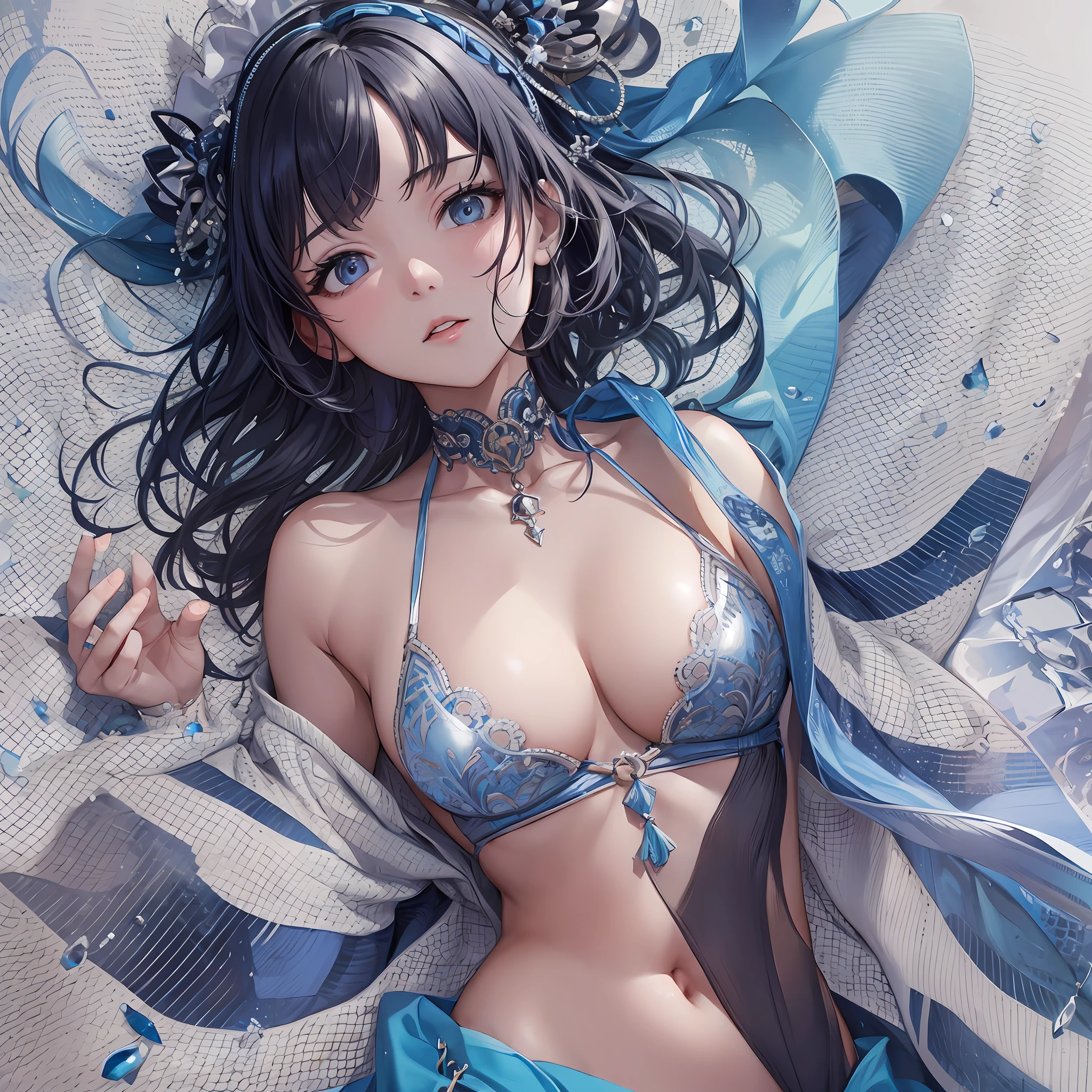 Blue Archive Top Quality 4k Masterpiece Girl From Top Upper Body Navel --auto --s2
