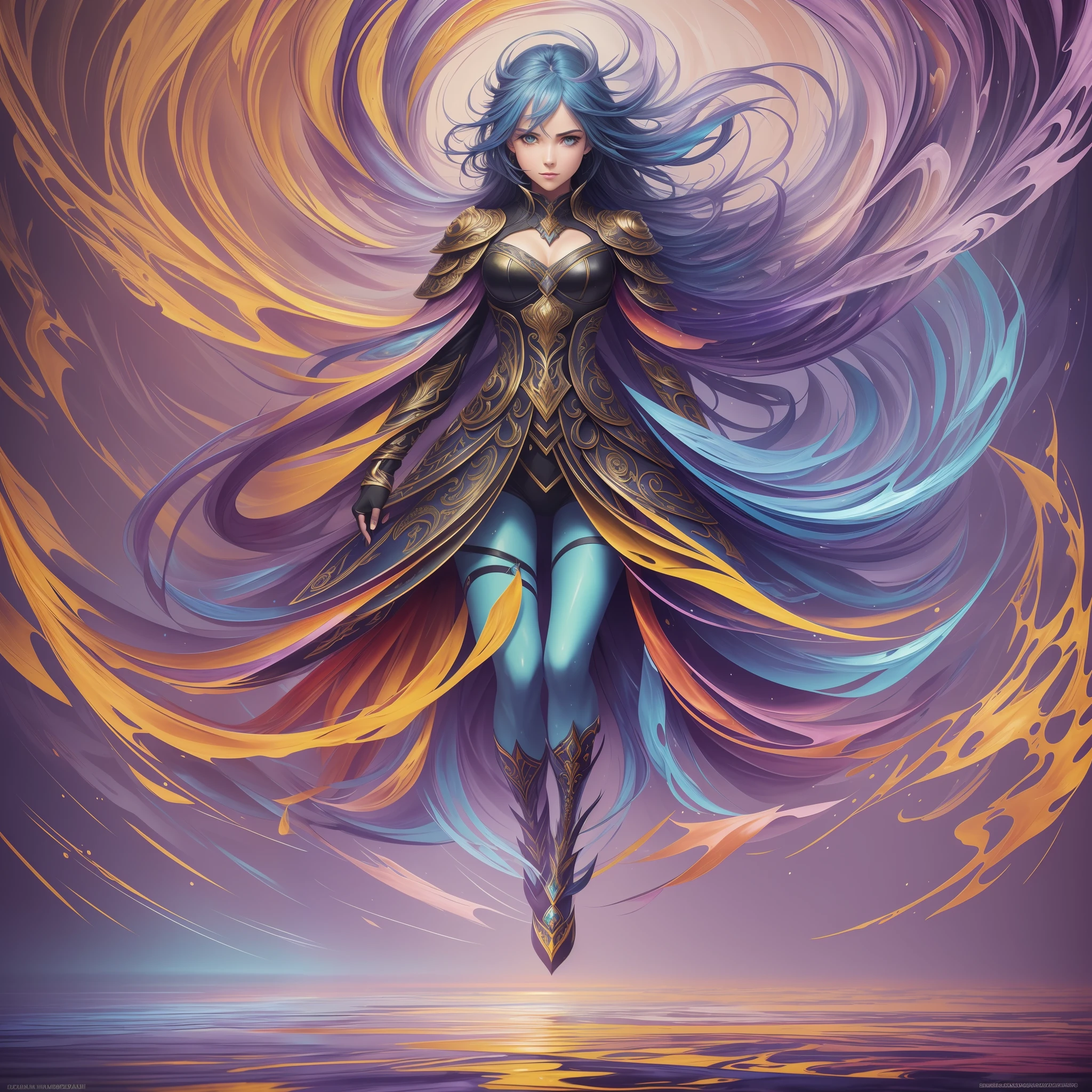 Colorful beautiful girl: an 18 year old girl (aqua_konosuba), full body, blue hair, oil painting, nice perfect face with smooth skinice perfect face, blue yellow colors, light purple and violet additions, light red additions, intricate details, home screen, 8k resolution, masterpiece, beautiful face, artstation digital painting very smooth ink flowBlack: 8k photorealistic resolution masterpiece:  intricately detailed fluid gouache painting: by Jean Baptiste Mongue: calligraphy: acrylic: watercolor art, professional photography, natural lighting, maximalist volumetric lighting Photoillustration: by Marton Bobzert:, complex, elegant, expansive, fantastic, long hair, vibrant, best quality details, realistic, high definition, high quality texture, epic lighting, cinematic film yet, 8K, soft lighting, anime style, masterful game card border,  random colored art, oil painting, blue yellow colors, light purple and violet additions, light red additions, intricate detail, home screen, 8k resolution, masterpiece, artstation soft digital painting veryBlack ink flow: 8k resolution photorealistic masterpiece: intricately detailed fluid gouache painting: by Jean Baptiste Mongue: calligraphy: acrylic: watercolor art, professional photography, natural lighting, maximalist volumetric lighting photoillustration:  by Marton Bobzert:, complex, elegant, expansive, fantastic, vibrant --auto --s2