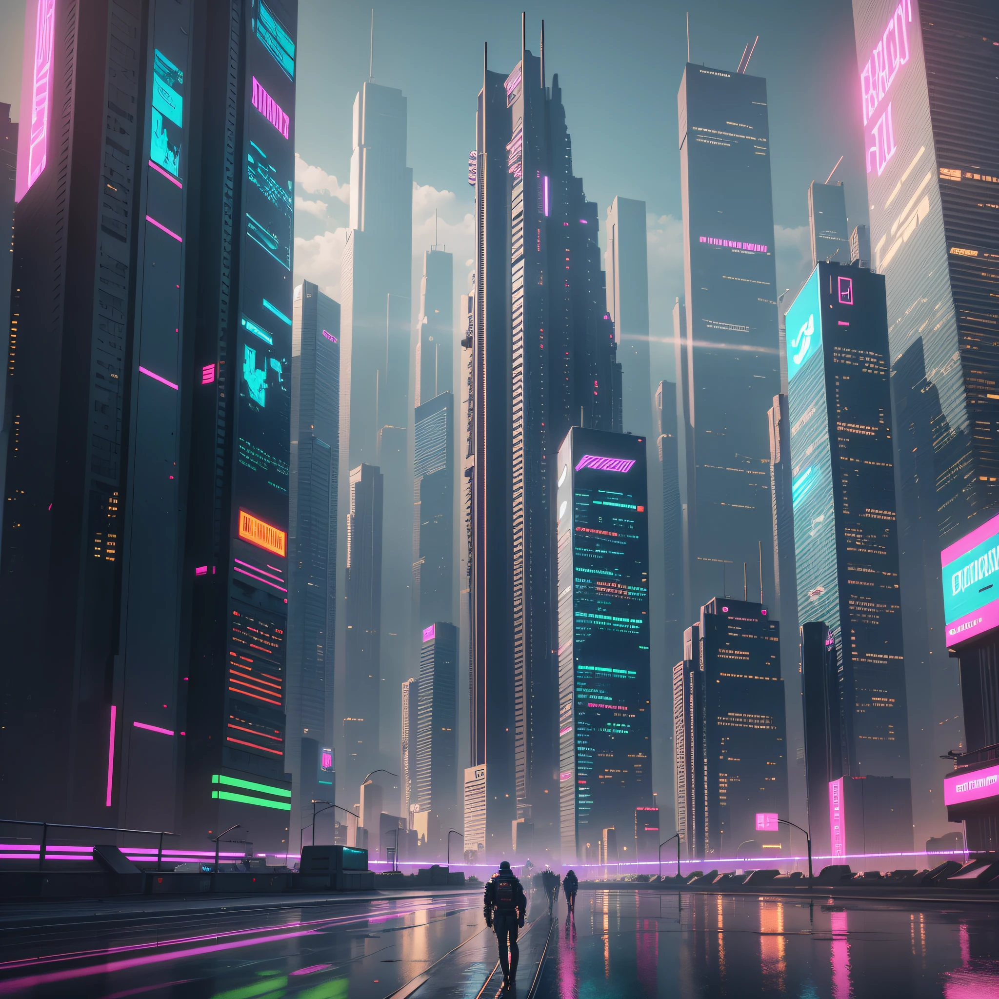 Cyberpunk City, Technology, 8k Quality --auto --s2