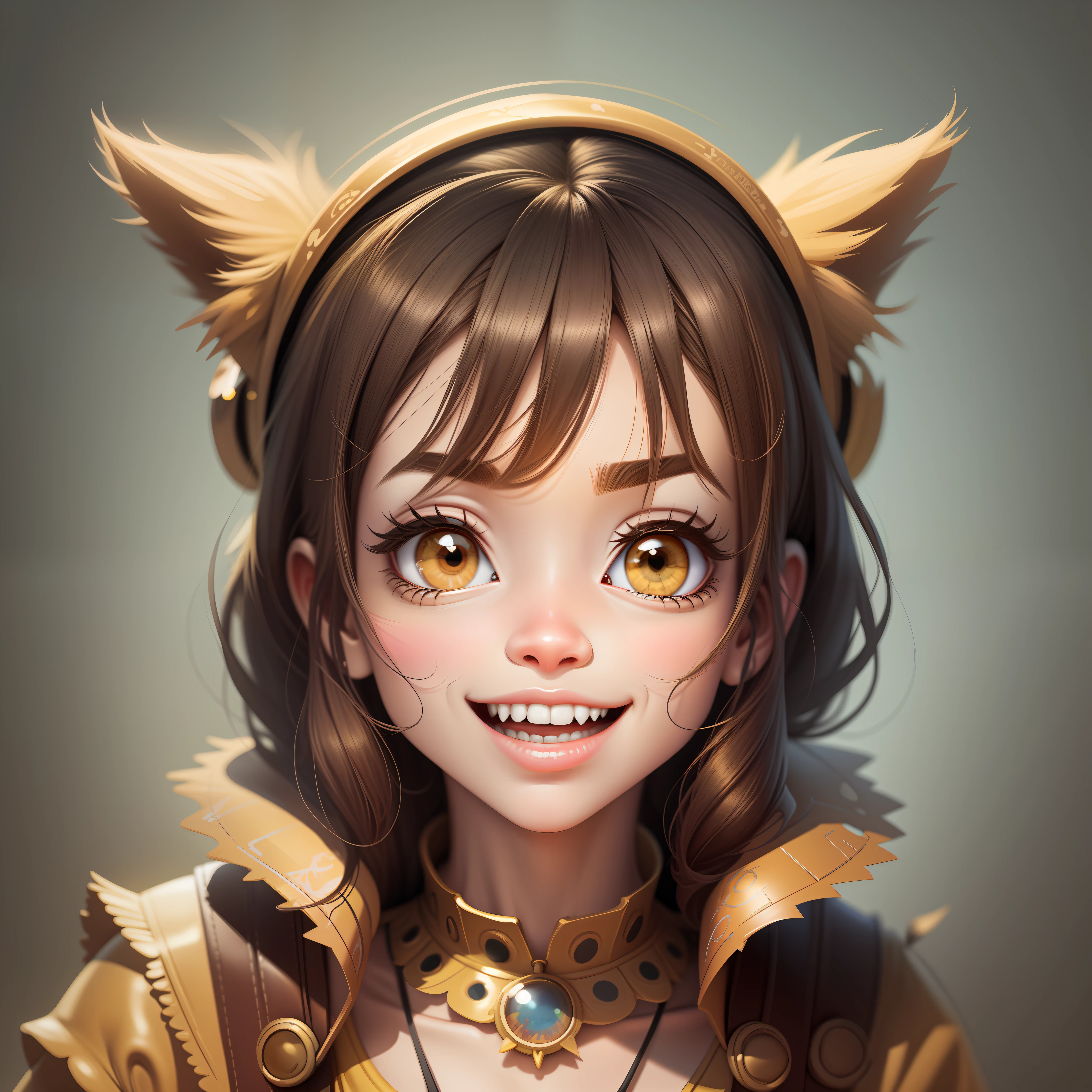 cute, funny, cartoon style (digital art) camel, two big front beautify round edges and square yellowish teeth filling mouth