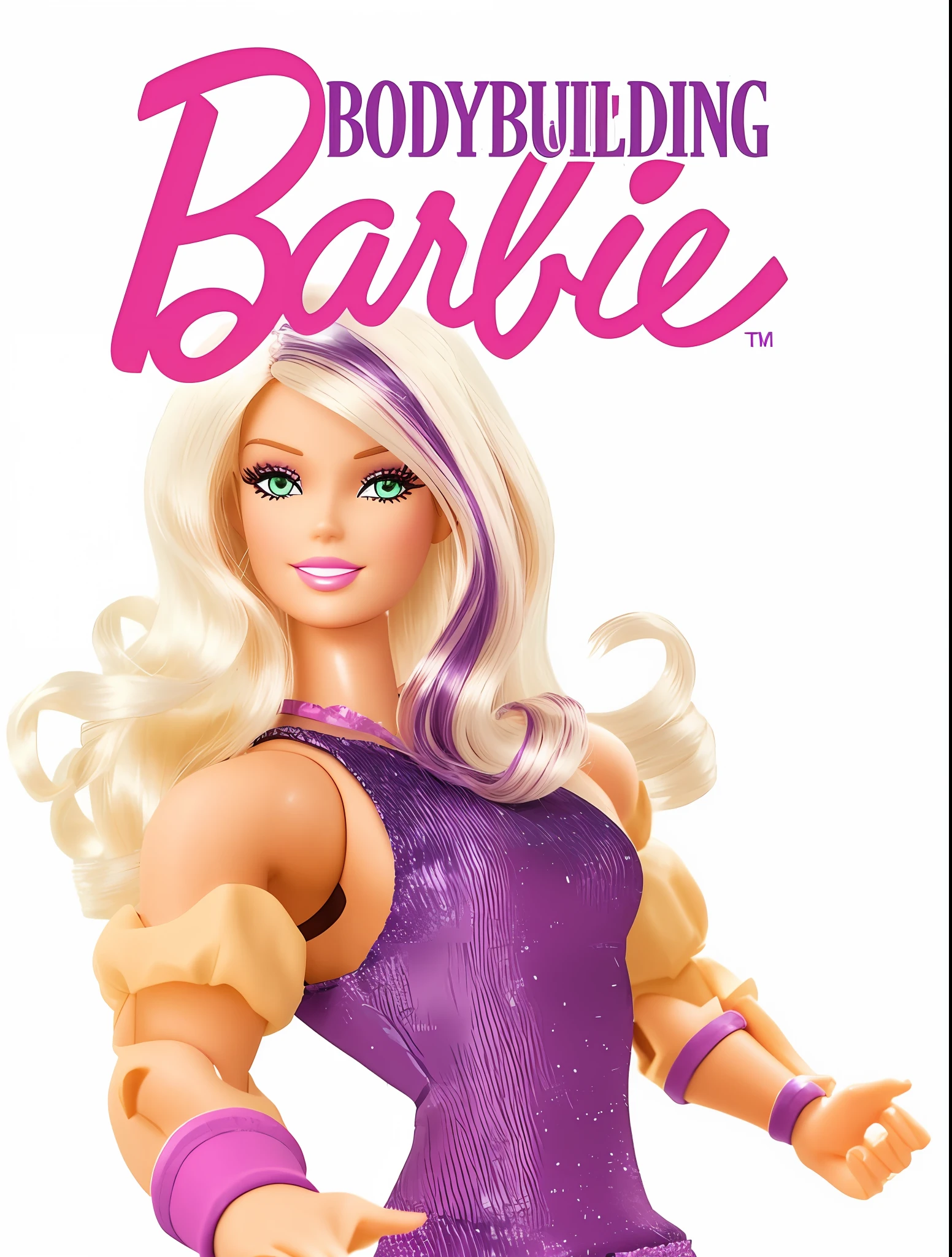 a closeup of a barbie doll with a pink dress, barbie doll, barbie, barbie doll portrait, cyborg barbie, barbie doll or ken, plastic barbie doll, leaked image, barbie anime doll, she has purple hair, dressed in a purple dress, barbie doll in panties and bra, anime barbie in white socks, anime barbie in white,   by Dan Content