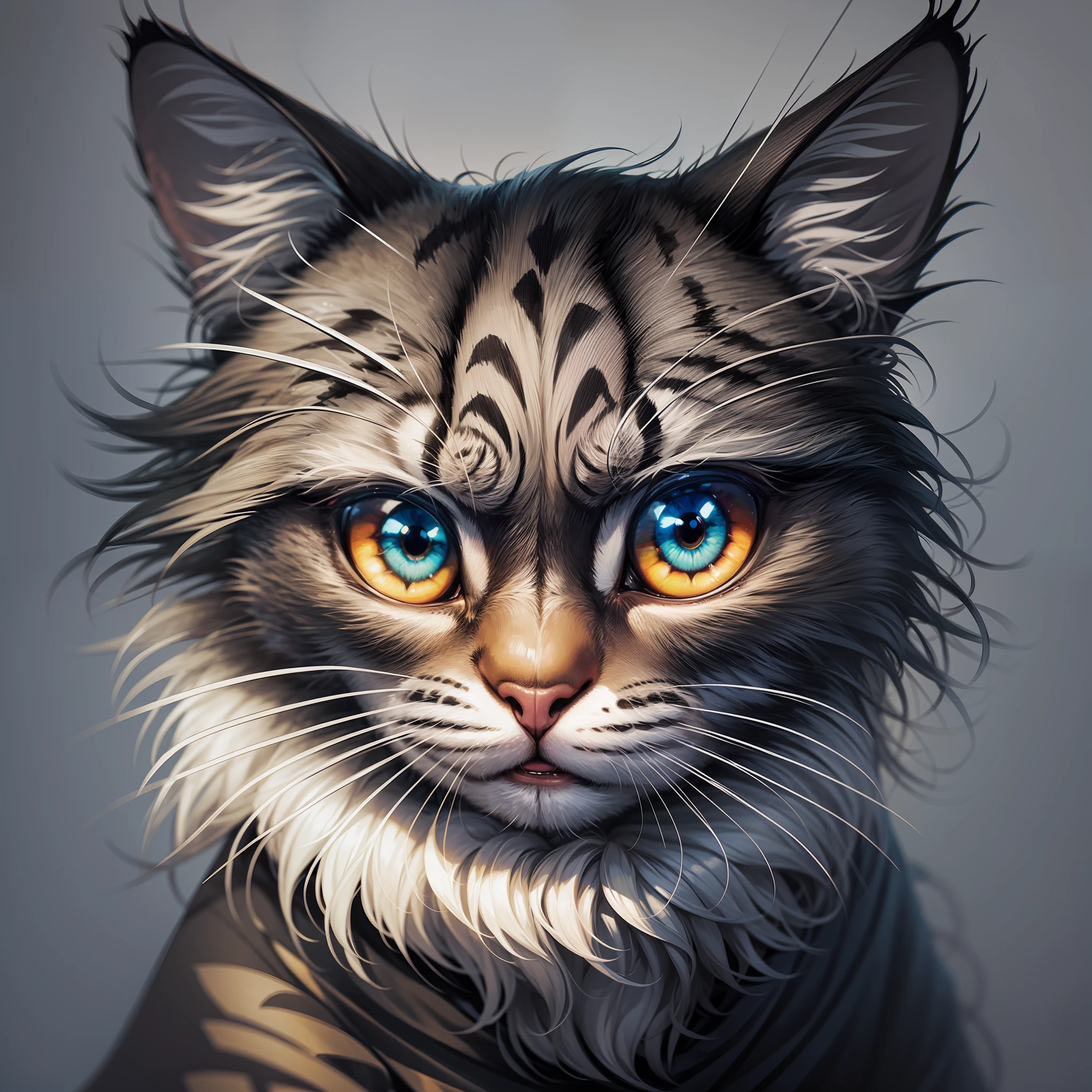 T-shirt design graphic, cat , vector, contour, --auto --s2