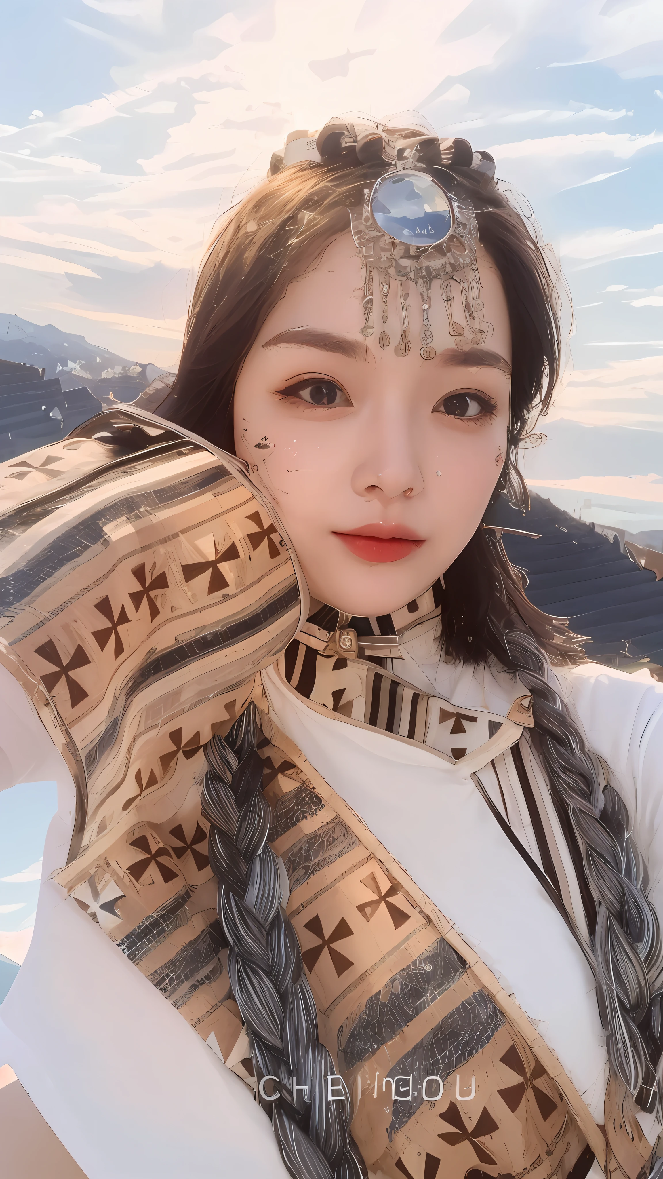 ((Midnight, Best quality, 8k, Masterpiece :1.3)), Whole body, Long legs, Sharp focus :1.2, A pretty woman with perfect figure :1.4, Slender abs :1.1, ((Dark brown hair, Big breasts :1.2)), (White tight tshirt, Jean bib, Standing:1.2), ((Night city view, Rooftop:1.3)), Highly detailed face and skin texture, Detailed eyes, Double eyelid
