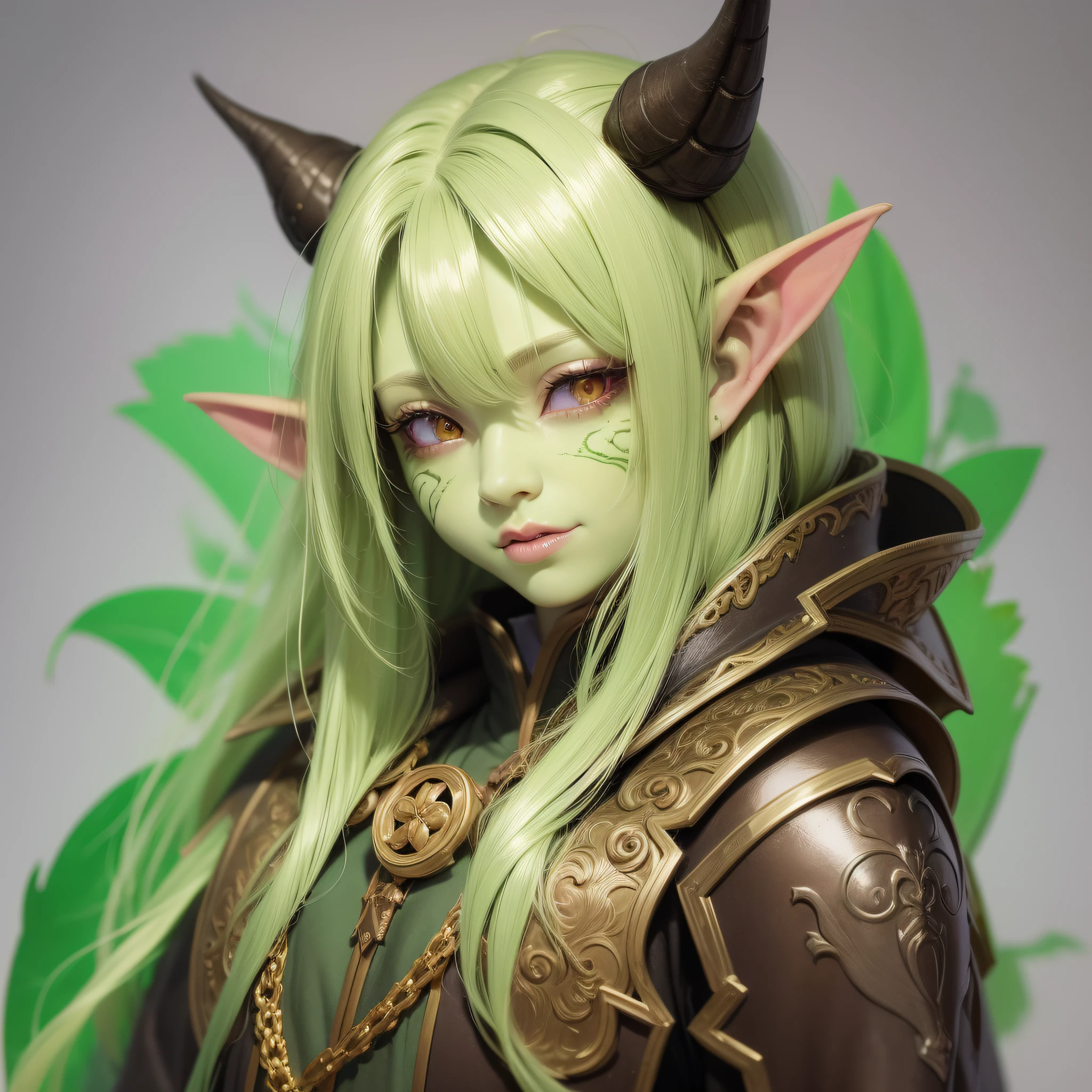 Female goblin, 20 years old, monk robes, cleric, full lips, (green skin), yellow eyes, long hair, platinum blonde hair, cute face, sketch, dungeons and dragons character, kung fu master, masterpiece, best quality, 8k, detailed lips, glossy lips, detailed eyes