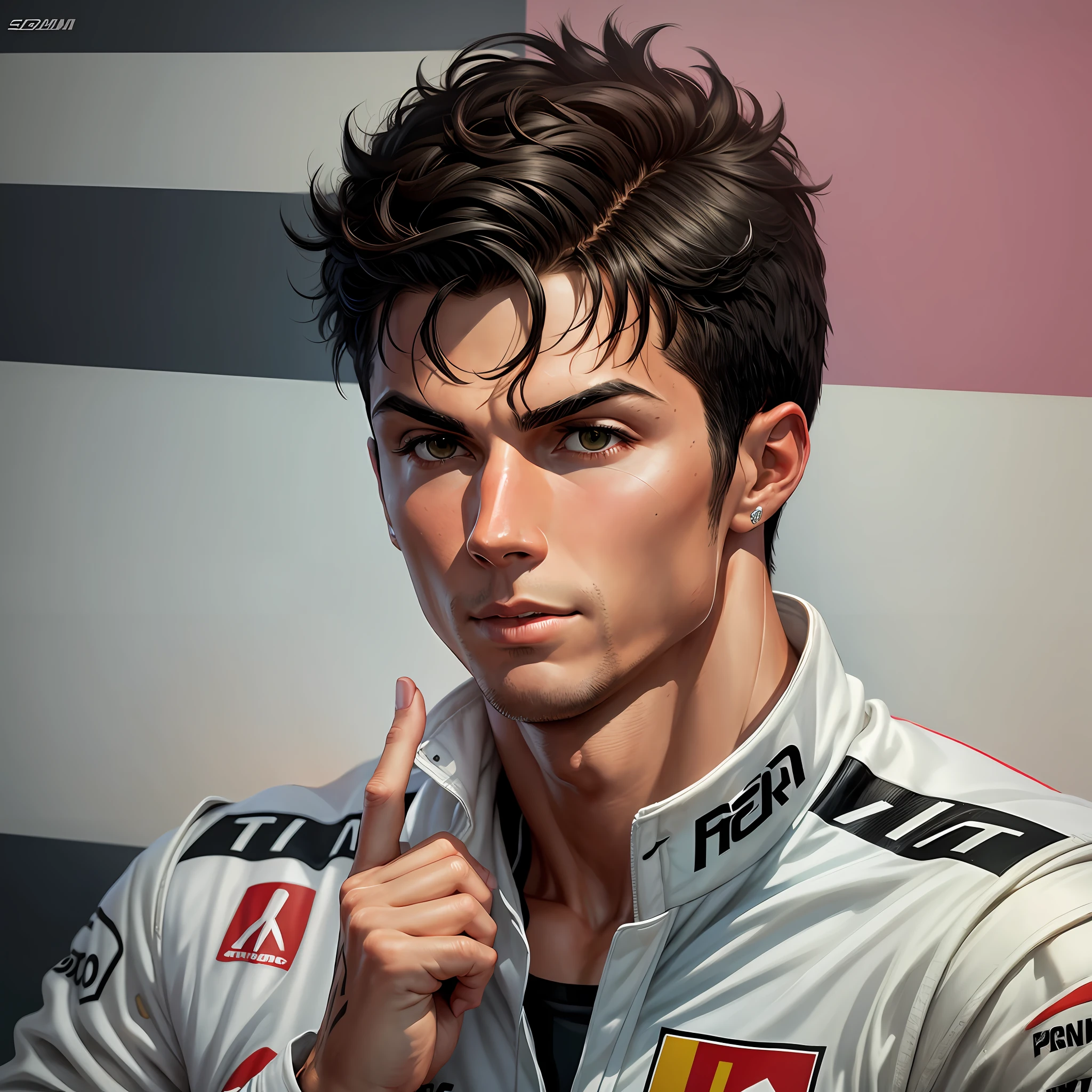 Show me Cristiano Ronaldo as a Formula One driver --auto --s2
