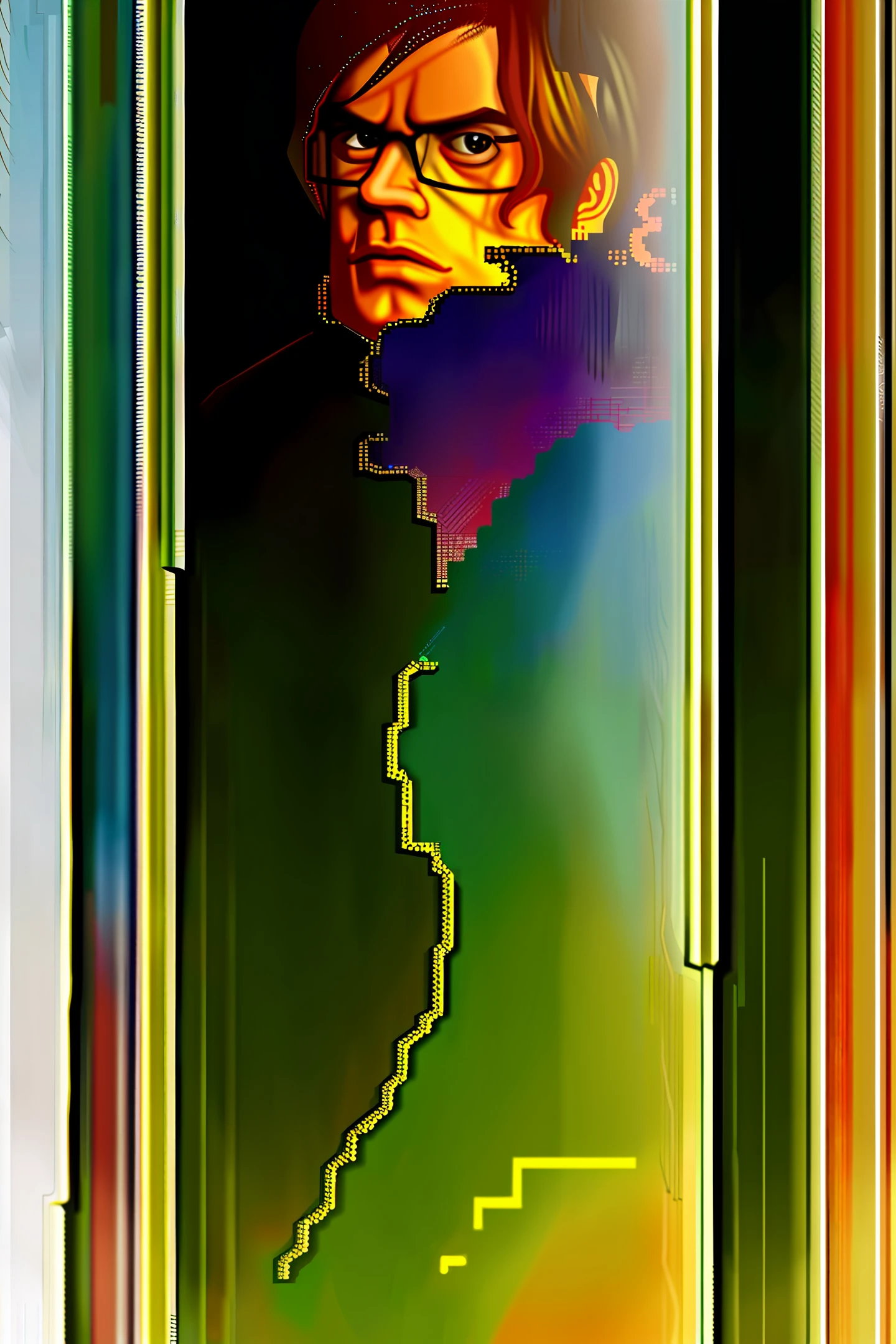 btywtrclr, portrait of Claudio Roberto Ferreira as dwight schrute, the office TV show