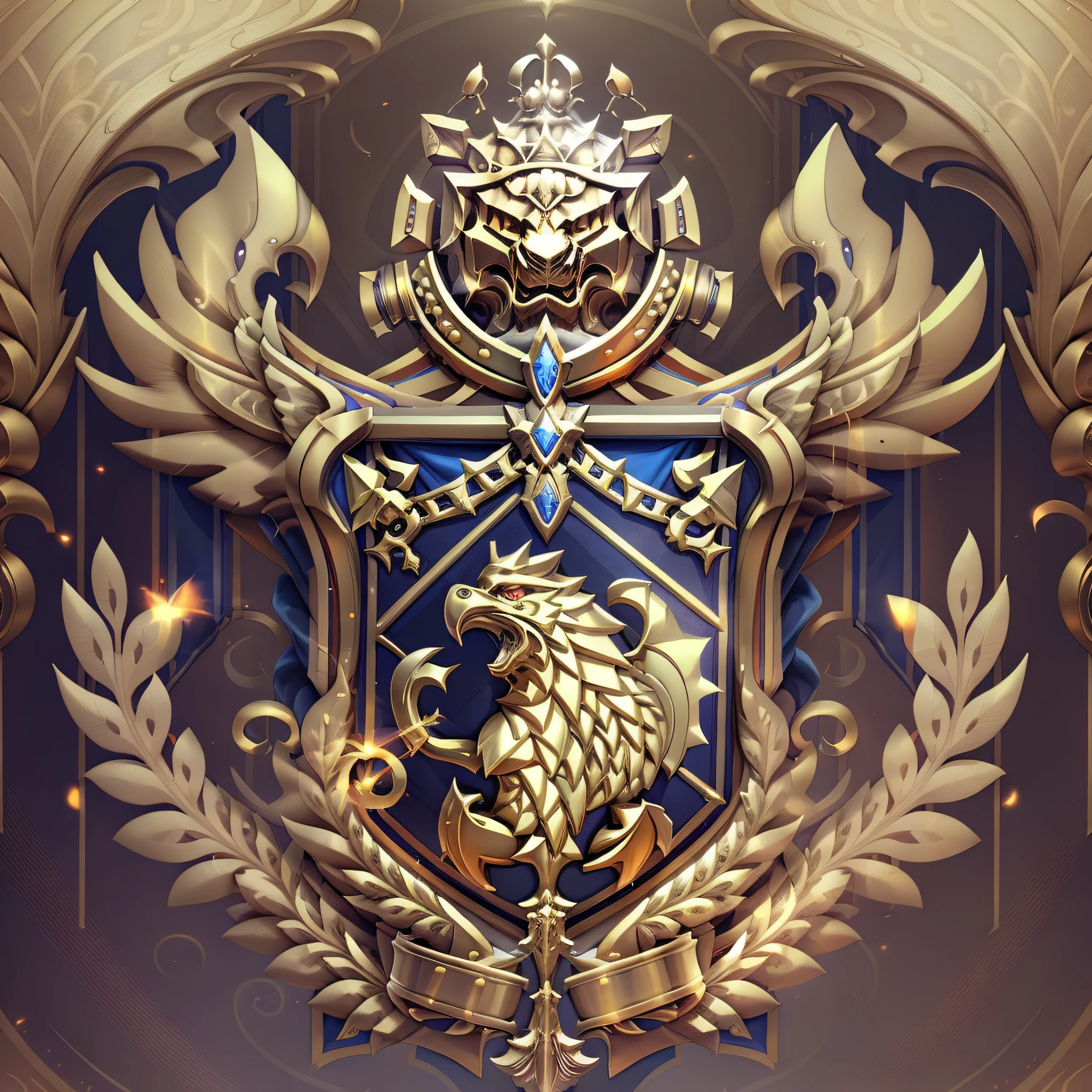 Gold coat of arms