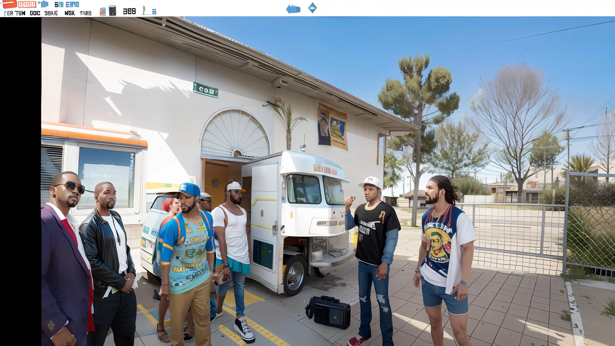 create picture in gta san andreas style , high resolution