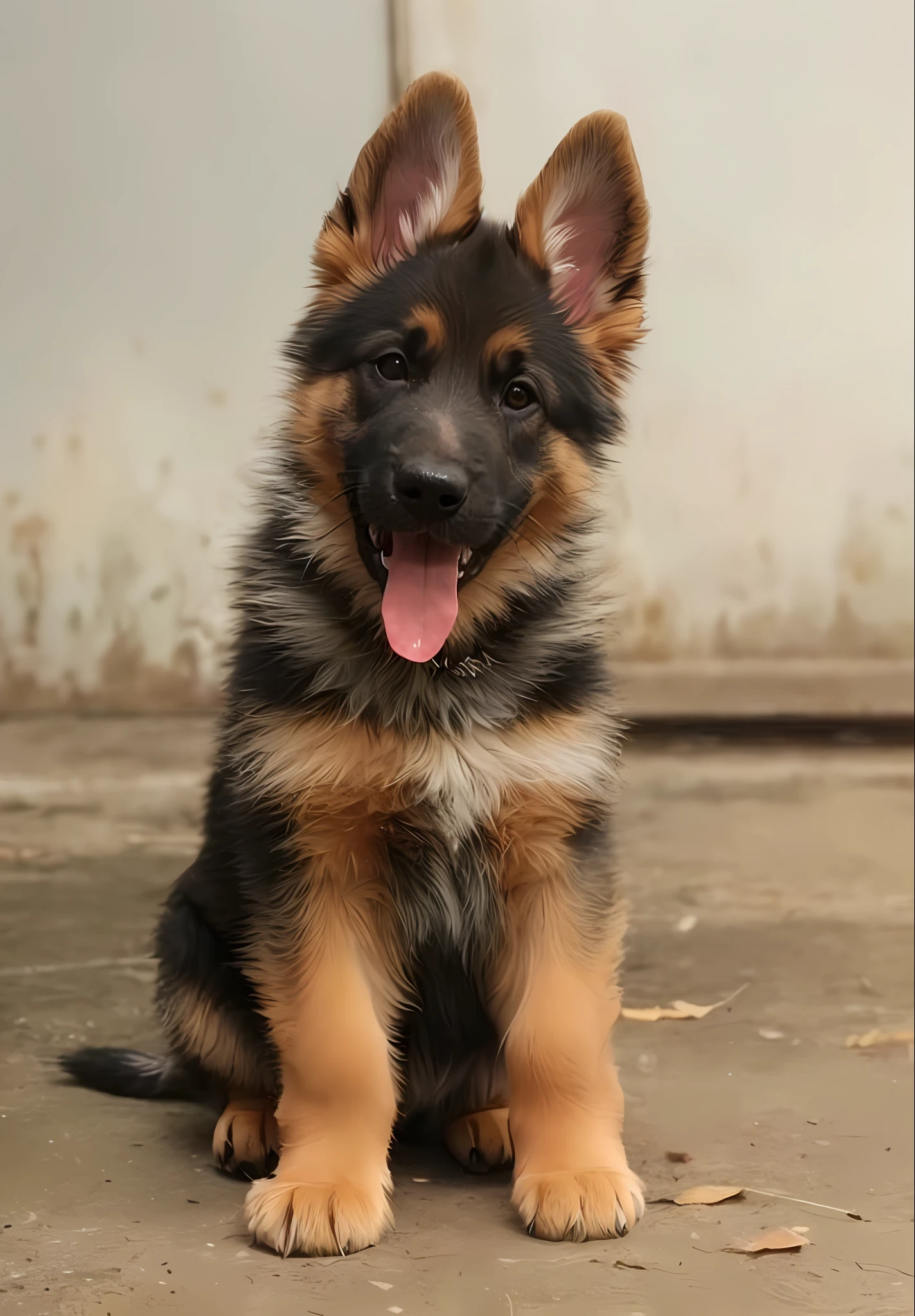 There is a puppy sitting on the floor with his tongue out, German shepherd, puppy, cute and cuddly, extremely cute, very cute face!, cute dog, with cute eyes, just a cute little thing, with pointy ears, a cute, aw, ridiculously cute, real pose, gorgeous gorgeous, sharp ears, adorable appearance!, very cute a high-quality highly detailed full-body portrait image (photorealistic:  1.4) of a dog (cheerful and majestic:1.3) the third wearing one (Burger King Crown:1.2) and (ruler of all Hawaiian kingdoms:1.45) and cherished among all those who know him, background is lush Hawaiian palace lined with strips of bacon and golden challises, gems, jewelry, pools, waterfalls, rainbow, Canon 5D, award-winning photography, soft bokeh,  sharp focus, intricate details, UHD 4k, cinematic lighting, vivid colors