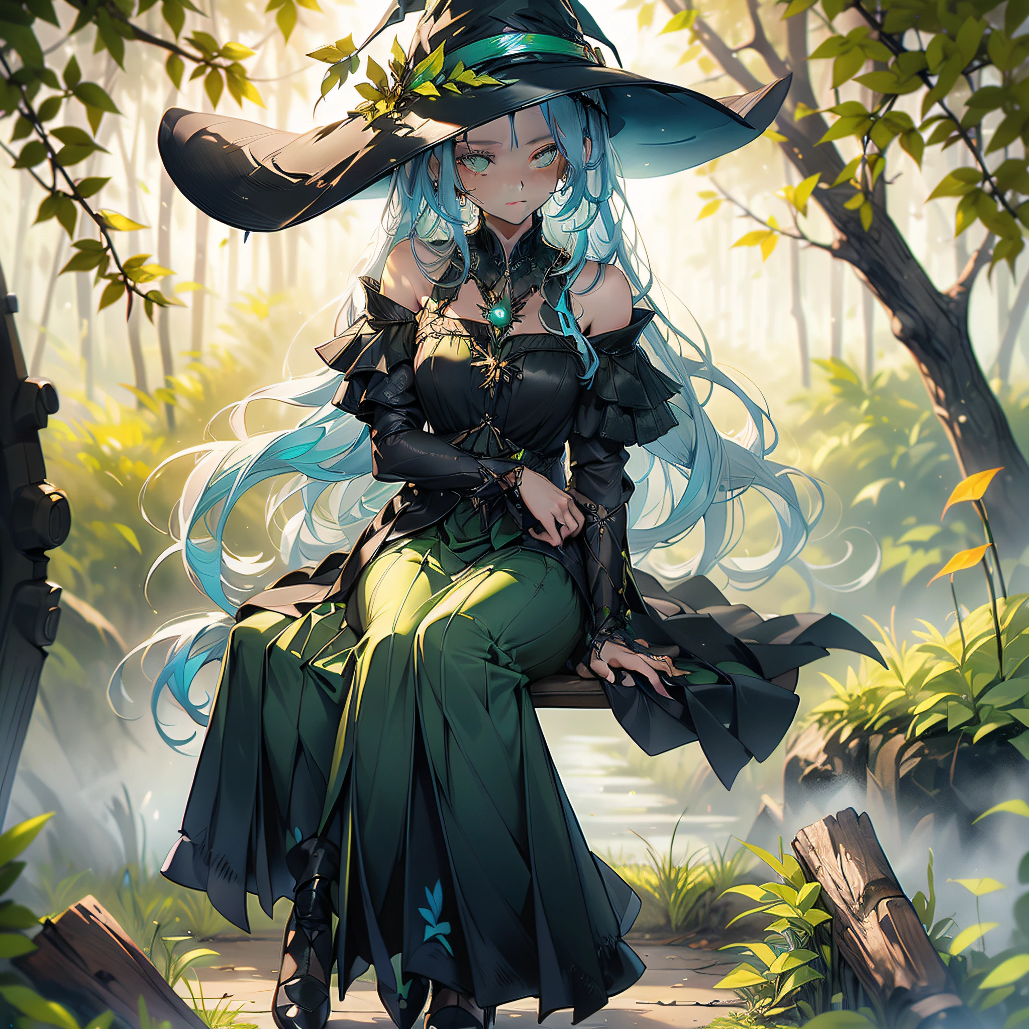 log, grass, blades of grass