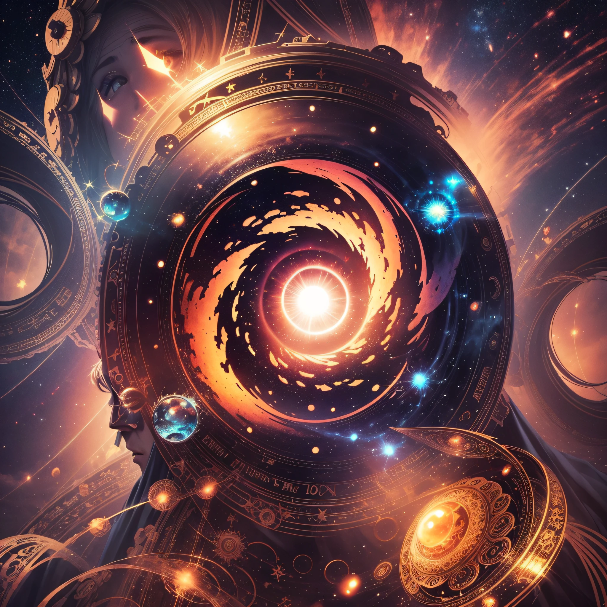 amazing dream art, [light, ink, jwst, spiral galaxy, cosmic horrors beyond comprehension: ink, shadow,: 0.25], great man, eyes, pupils, dublex, divine cosmic horizon, sun, [failure | data bending] obt of art, ultra details, divine energy, frequency of God --auto --s2