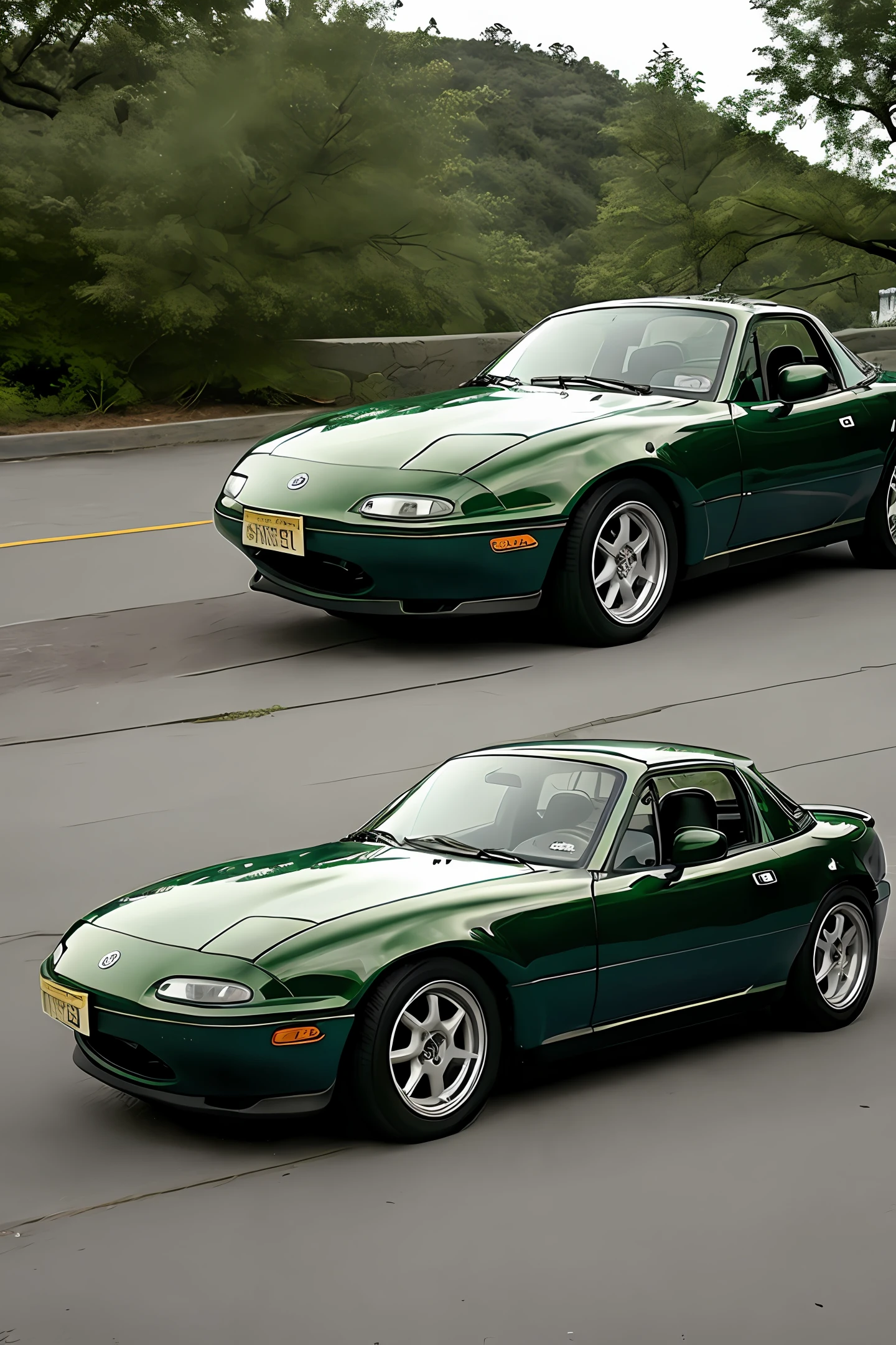 Mazda mx7 jdm green red