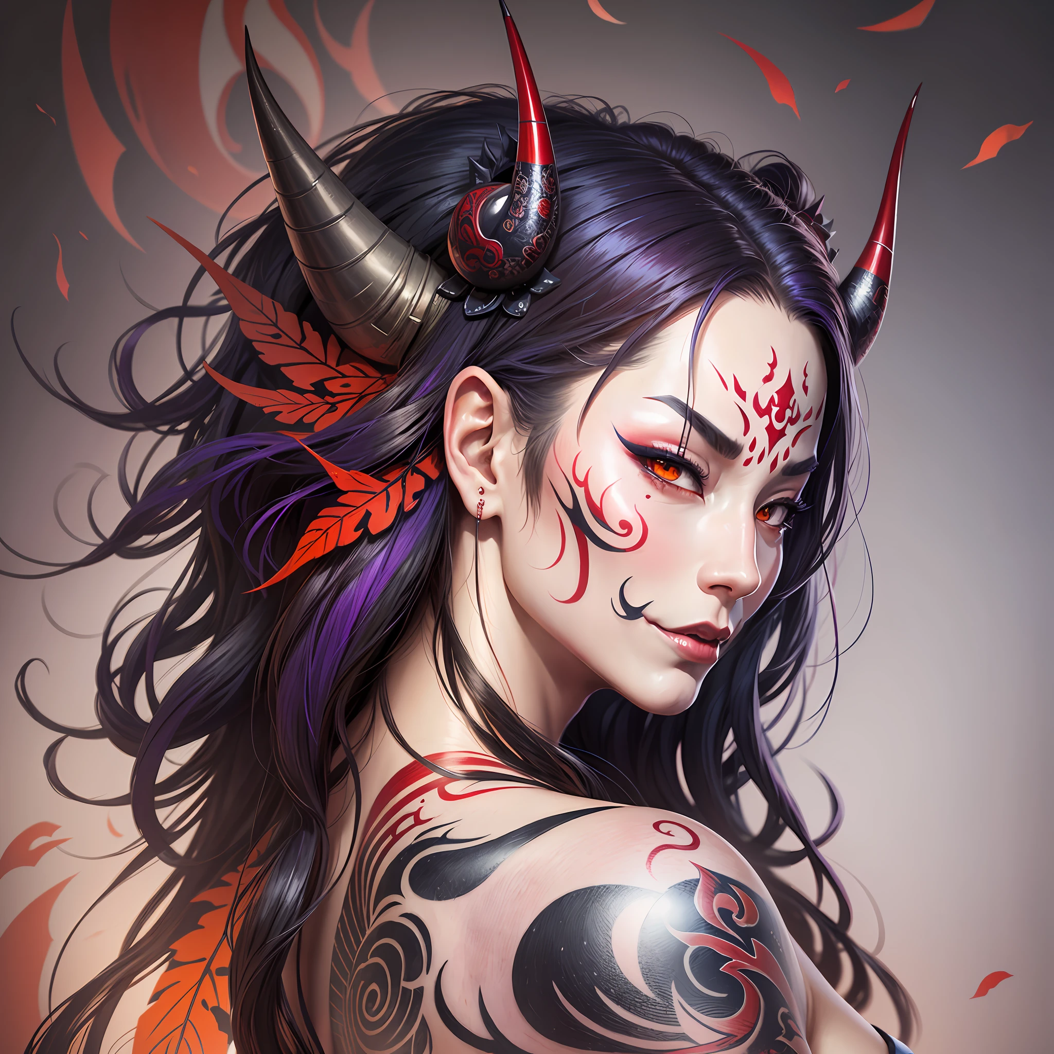 Images of realistic hannya tattoos --auto --s2
