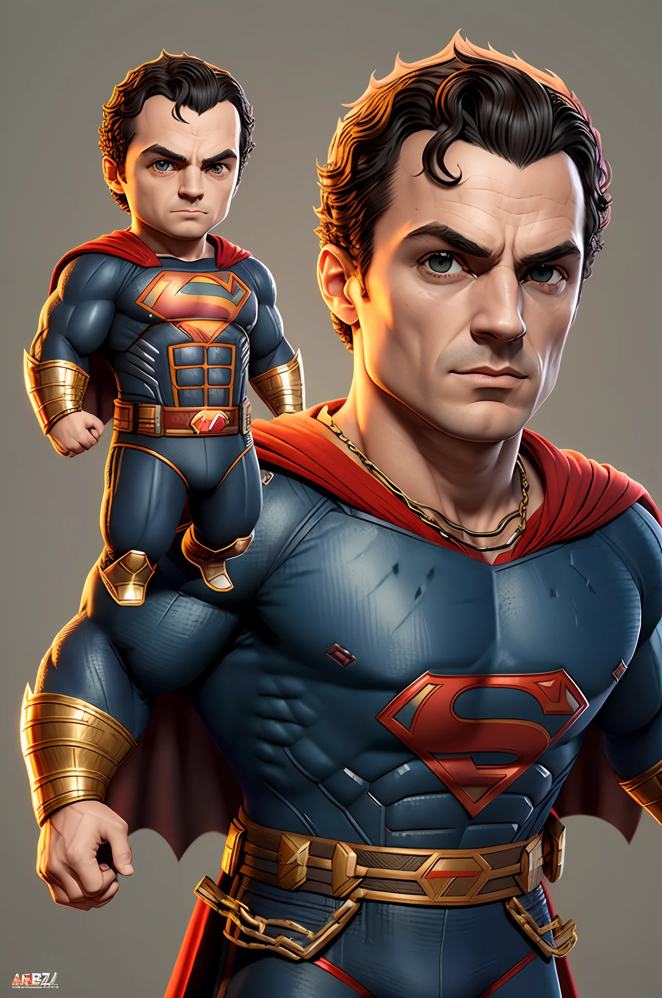 (CBZBB:1.25), super-homem, ArtStation, CGI_Animation, full body, based of henry cavil ((henry cavil)) from movies