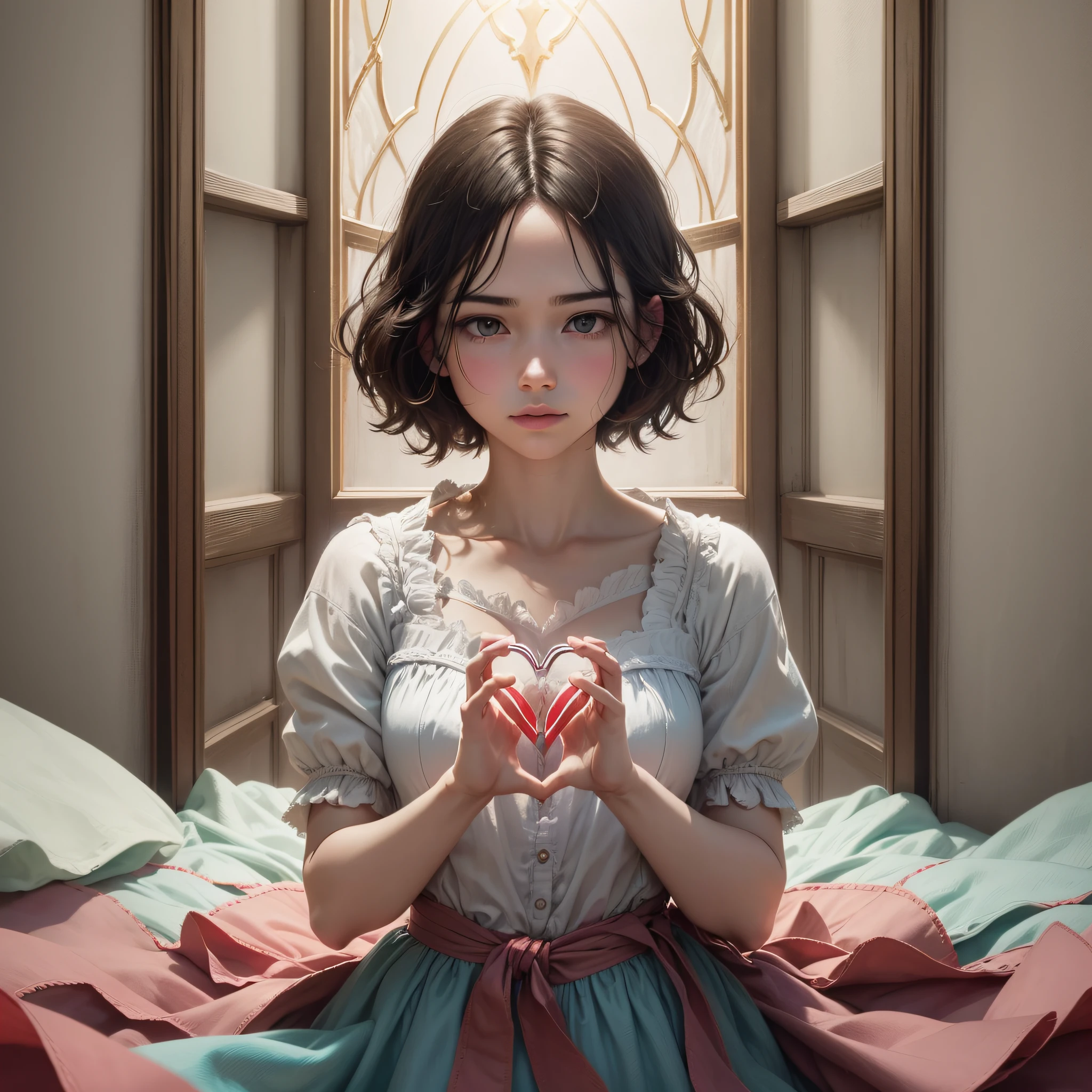 An image of a person in a position of surrender, with open hands, symbolizing the act of trusting and surrendering the heart to God, mentioned in Psalm 62:8. --auto --s2
