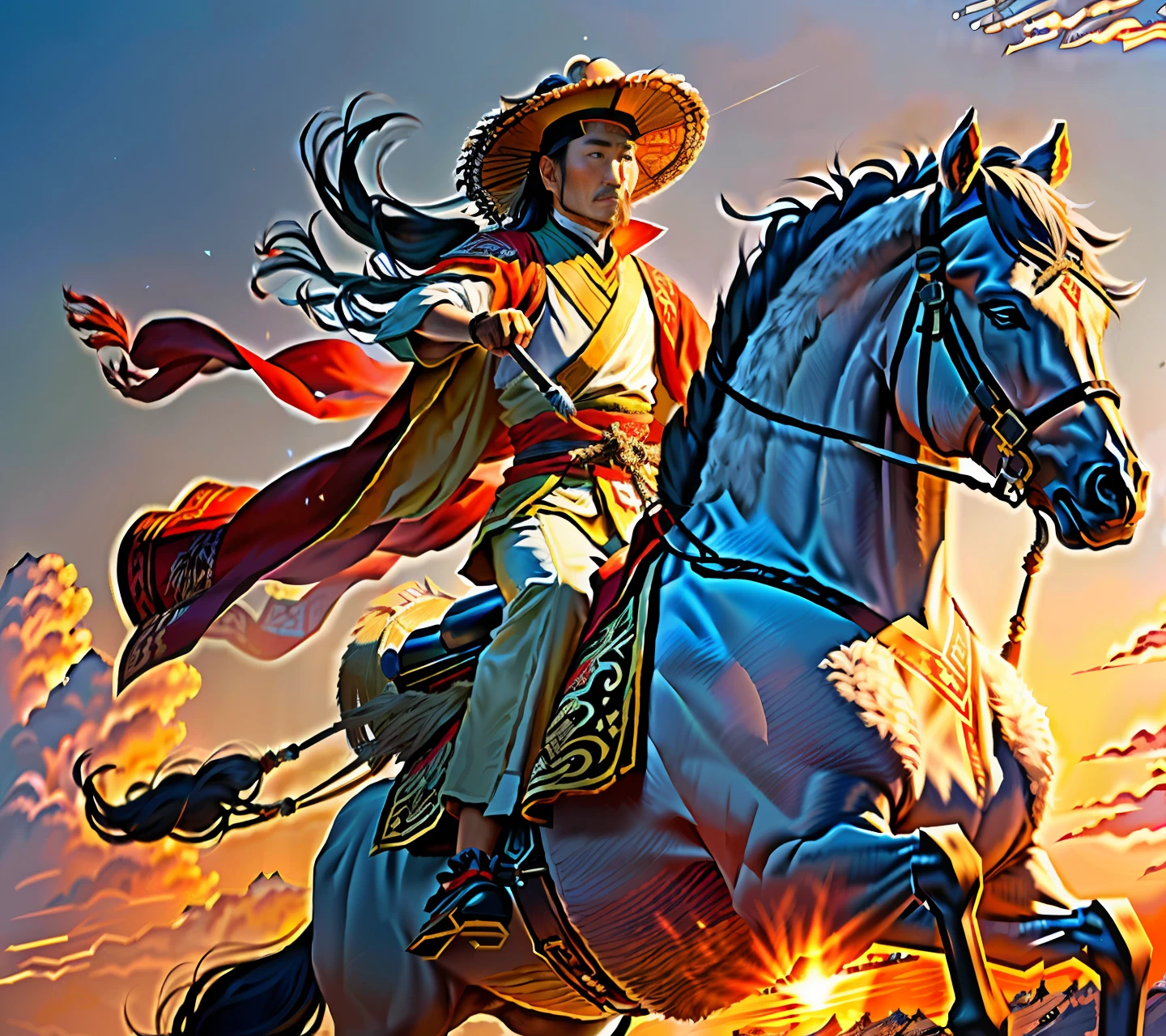 Ancient Mongol cavalry Huns