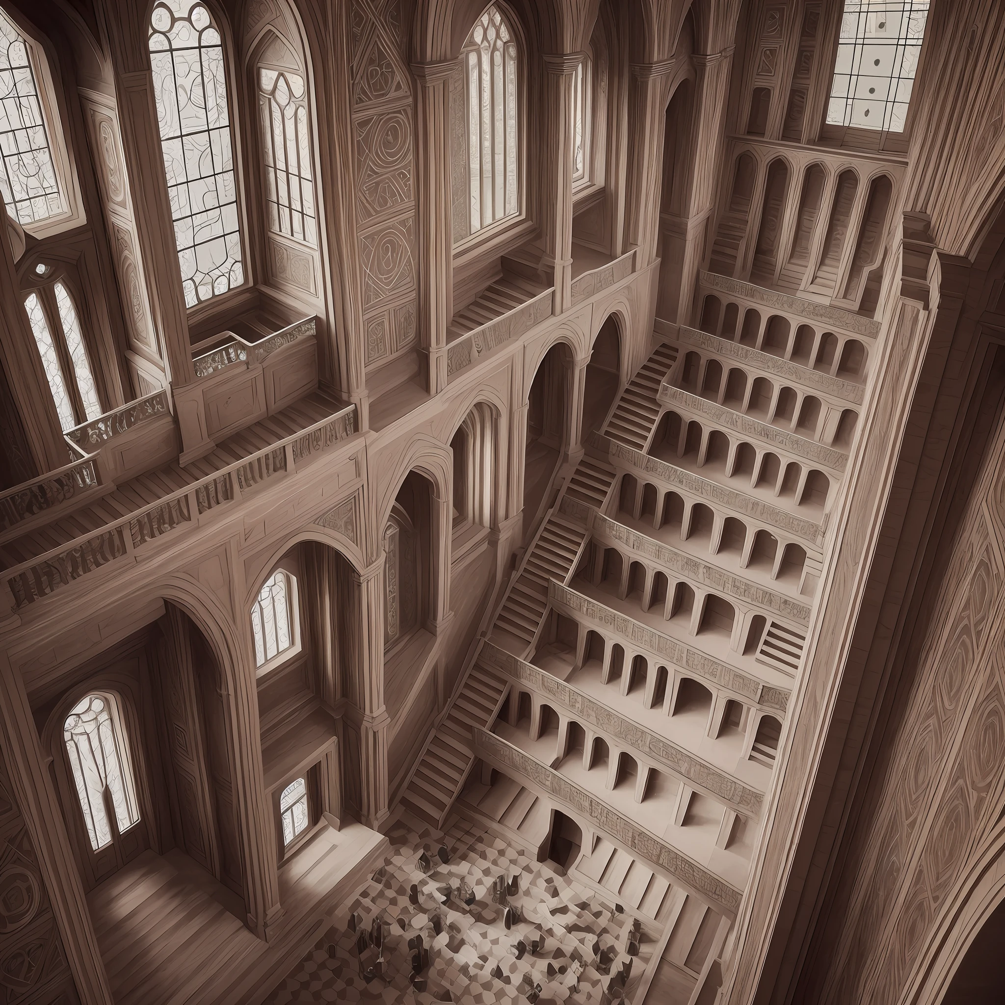 Escher style. --auto --s2