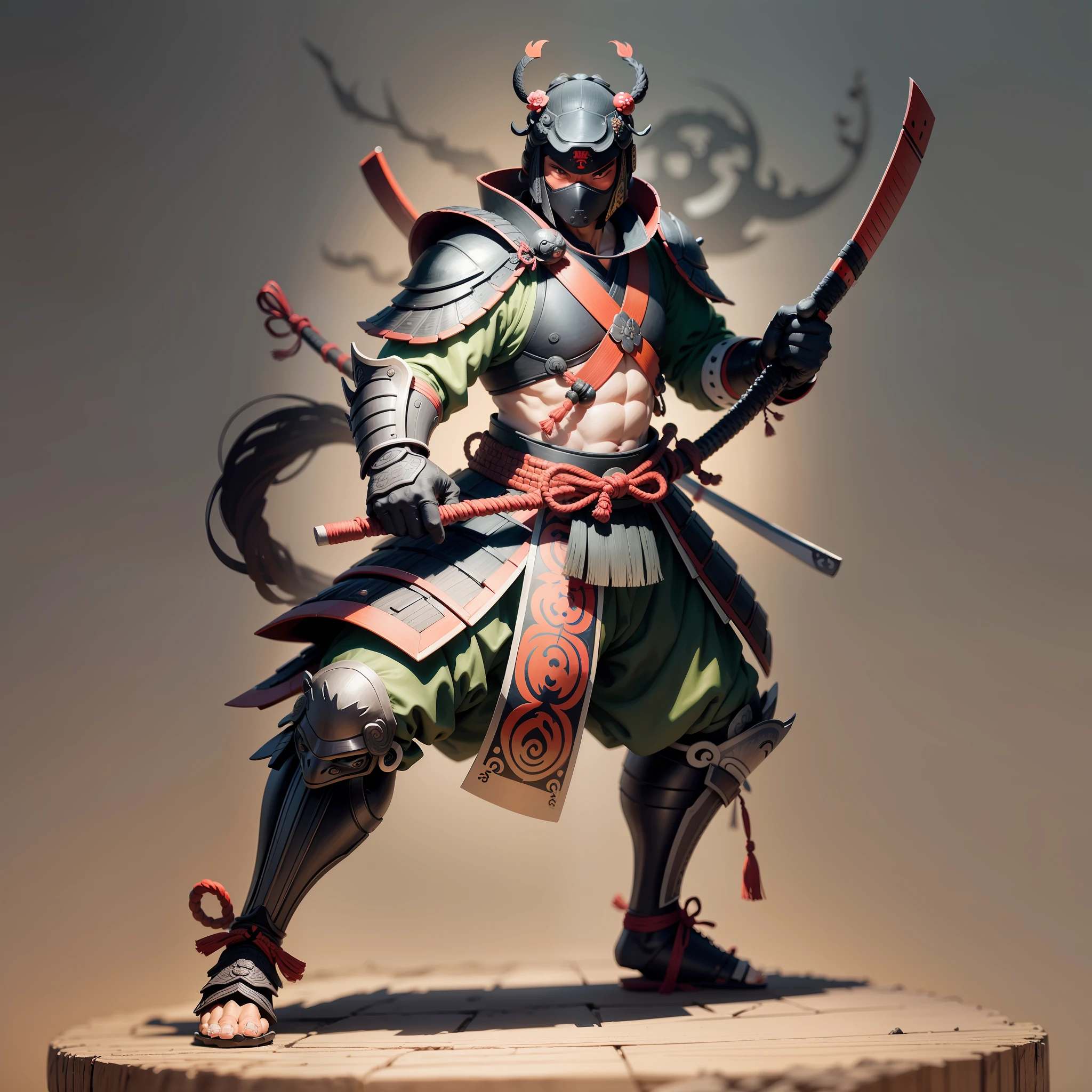 an image of a turtle, samurai turtle, male, full body, inspired by Wang Mian, Japanese cartoon style, inspired by Yang Buzhi,. --auto --s2
