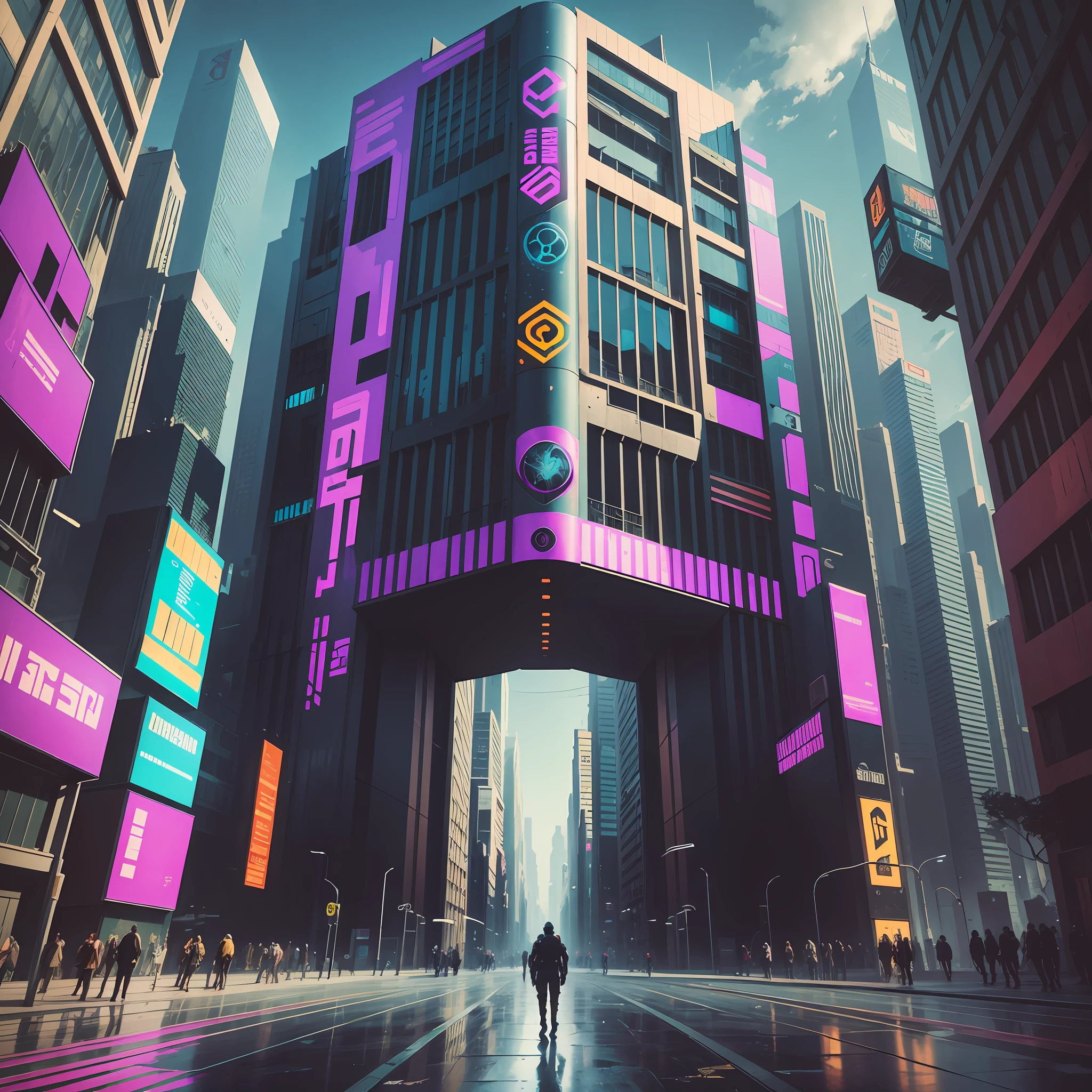 Escher style. Cyberpunk --auto --s2