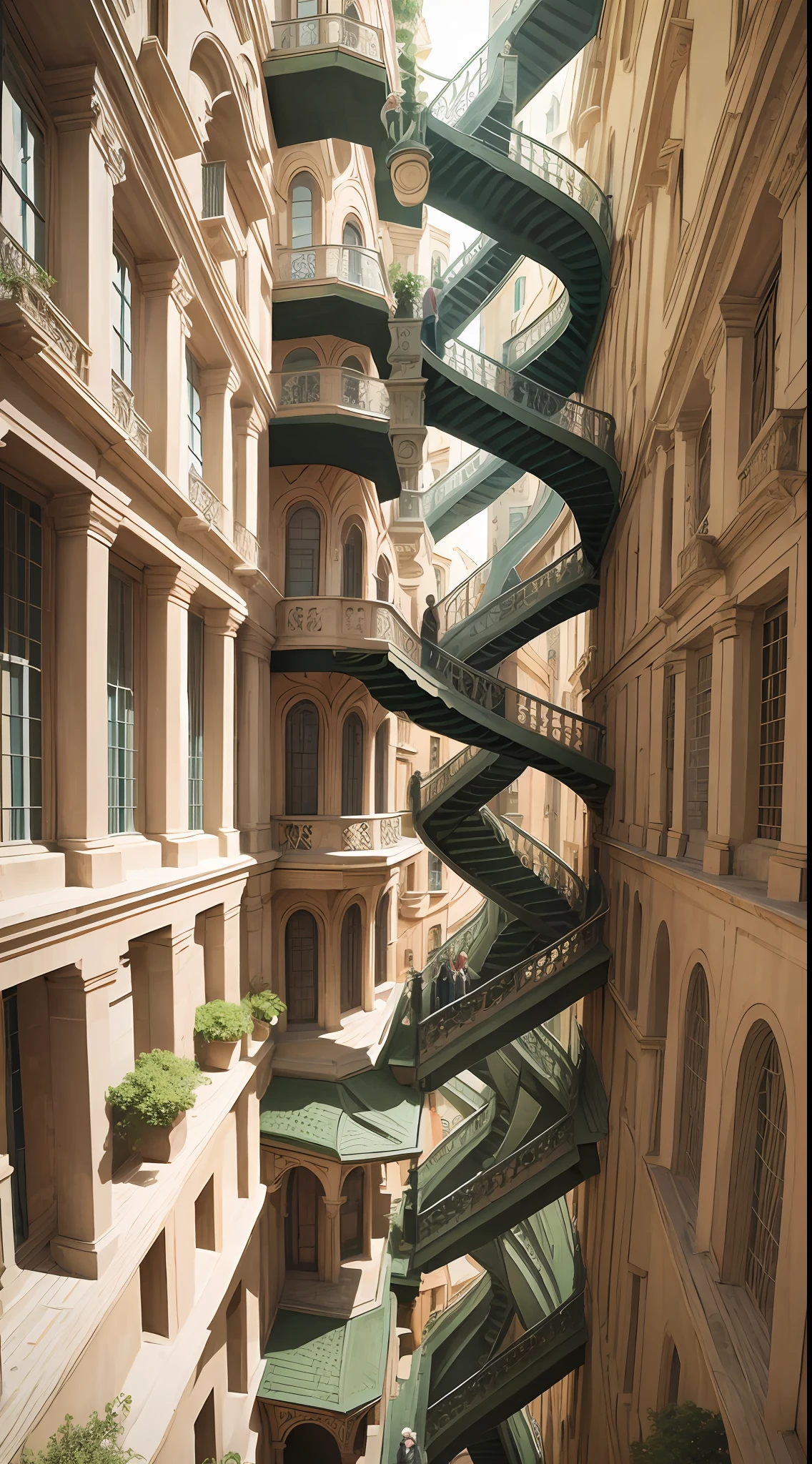 Escher style. --auto --s2
