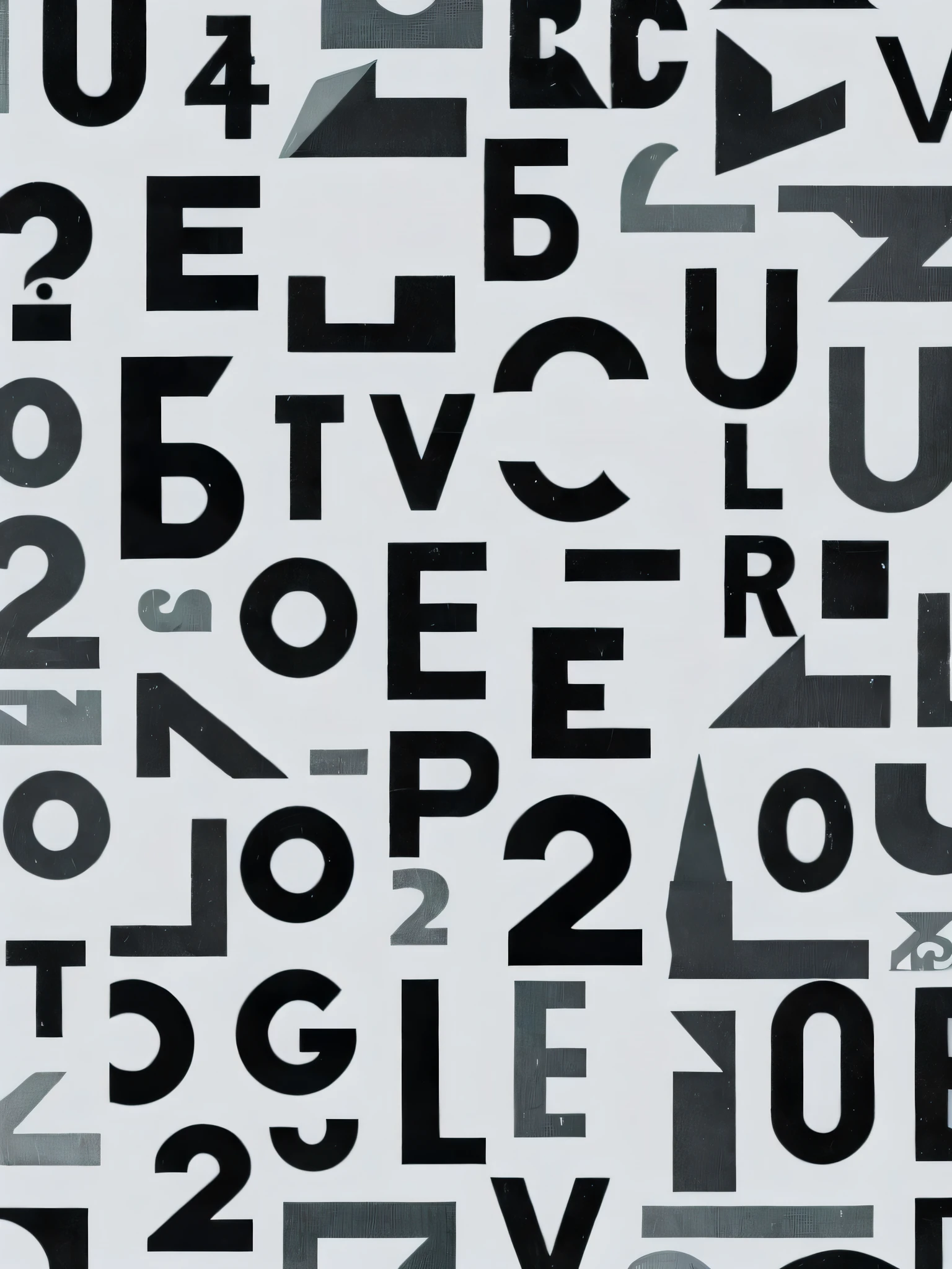 a black and white photo of a bunch of different type of letters and numbers by Jonathan Barnbrook