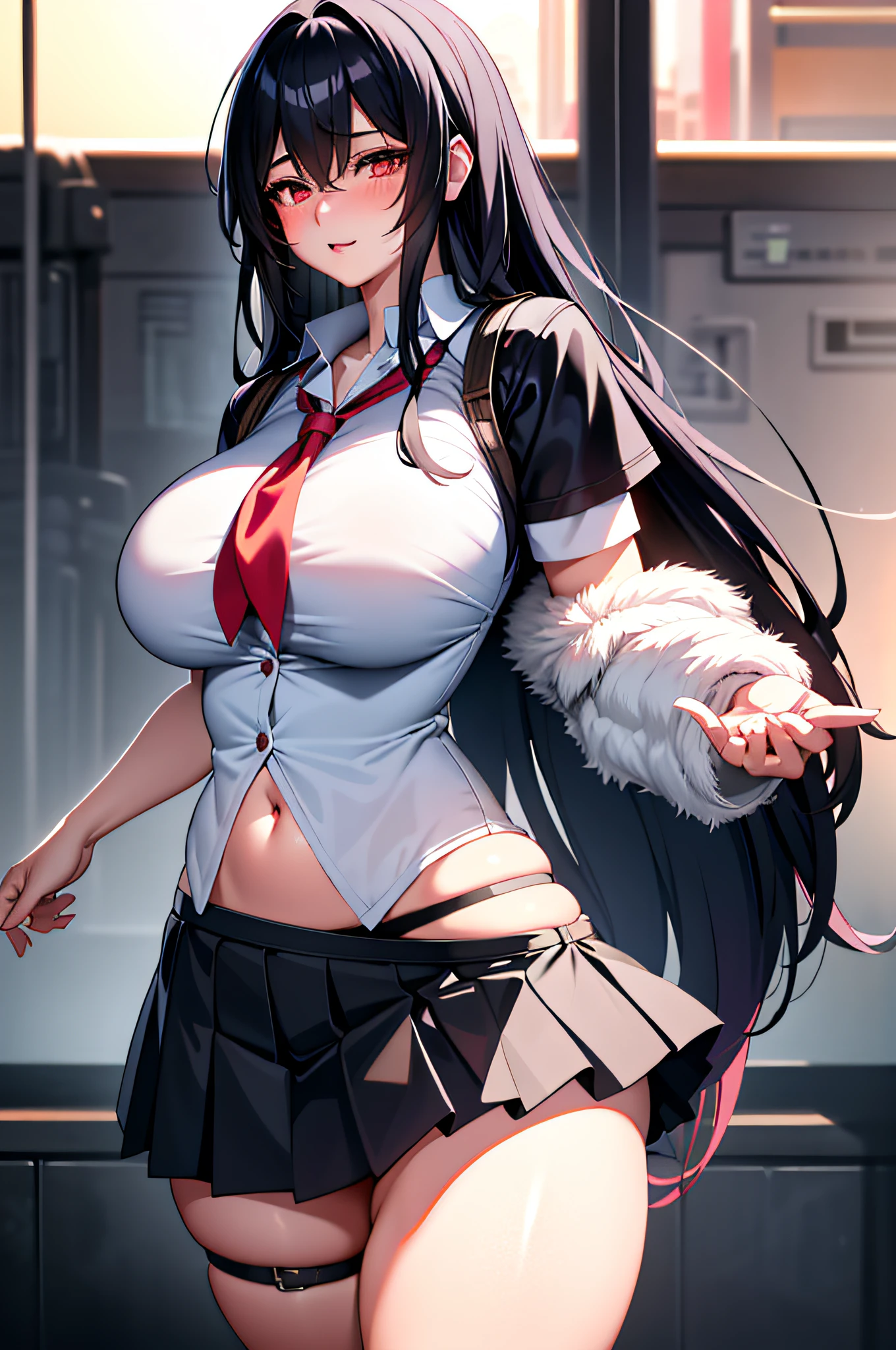 High school girl, huge breasts, untied long black hair, long black hair, twisted eyes, long eyelashes, nice and cute huge breasts, white underwear and skirt, sexy pose showing underwear shorts, big boobs, thighs, anime style , beautiful anime schoolgirl, surreal schoolgirl, surreal schoolgirl, mesmerizing anime girl, realistic schoolgirl, big boobs emphasized, naughty anime style, naughty thighs, naughty thighs, smooth anime CG art, surreal school girl, seductive anime girl, realistic school girl, smooth anime CG art, anime girl, beautiful anime school girl, beautiful anime girl, beautiful alluring anime girl, ecchi anime style, photorealistic rendering of anime girl, big ass nude, censored ass