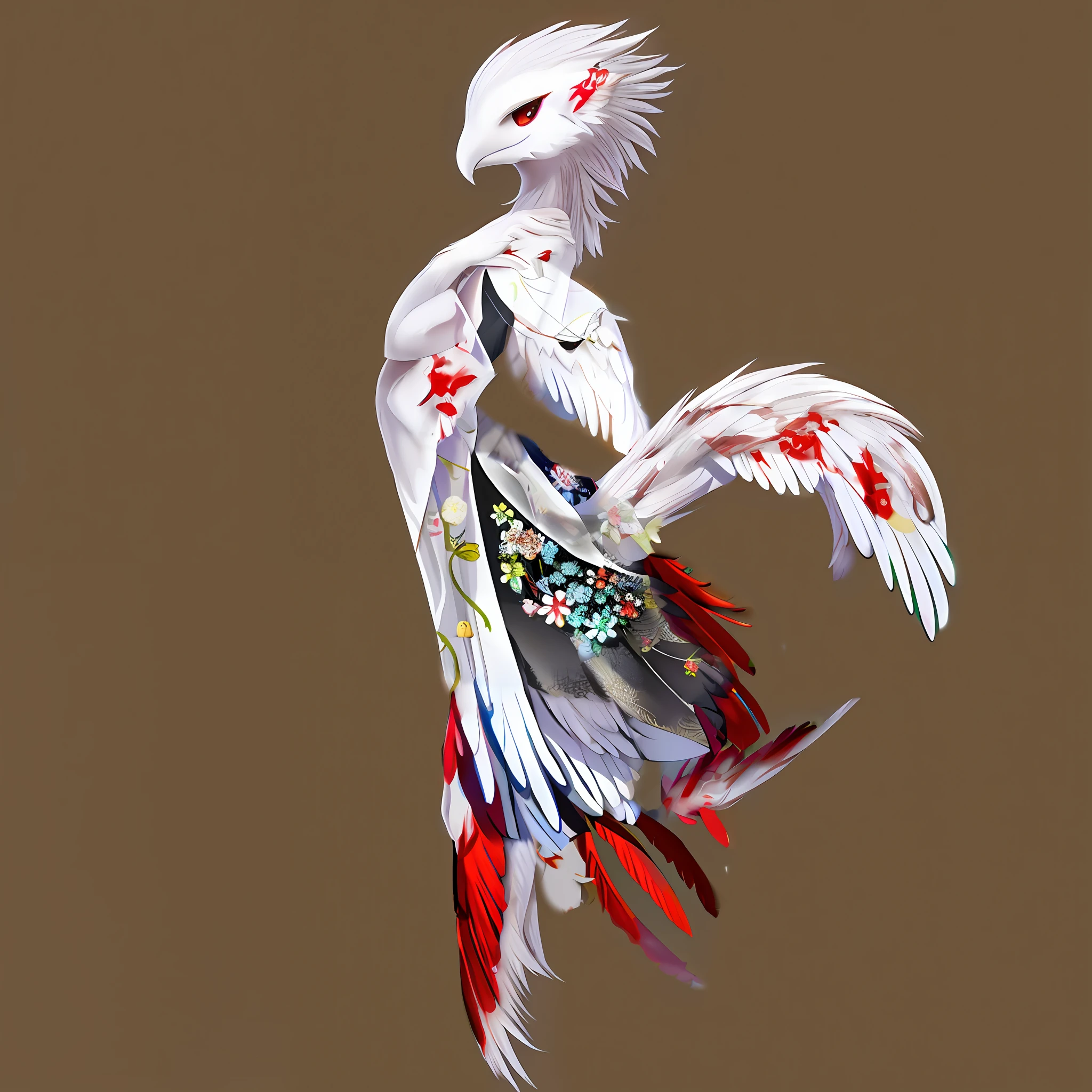 Red feathers