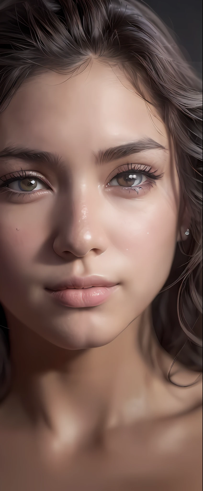 ((RAW, analog, Nikon Z 14mm ultra wide-angle, award-winning charming full body shot, ((Best Quality)), ((masterpiece)), ((realistic)), skin pores, subsurface scattering, radiant light rays, high resolution, detailed facial features, high detail, sharp focus, soft, aesthetic, half body, very detailed, (very detailed eyes, very detailed iris)), ultra-detailed hair, detailed complexion Ultra-detailed, ultra-detailed breasts, octane display, realistic, realistic, post-processing, maximum detail, realistic shadows, roughness, natural leather texture, real life, ultra-realism, photorealism, photography, 8k UHD, photography, HDR, complex, elegant, very detailed, sharp focus, amazing, beautiful, exquisite), (masterpiece:  1.2, Best quality 1:1, Highly detailed: 1.2, Best shade, 8K: 1.1), (Mega City: 1.3, Surface: 1.1, City structures below, Handrail), (contrasting background, bright background), (Beautiful detailed face), High contrast, (Perfect lighting: 1.2, beautiful color, accurate color), ((cinematic light)), color, superior detail, dramatic light, complex details, (single girl, Arab girl, solo, Black hair, smiley face, short hair, wavy hair: 1.1, gray eyes, perfect arms, white tank top, jeans, cowboy shot, arms down)