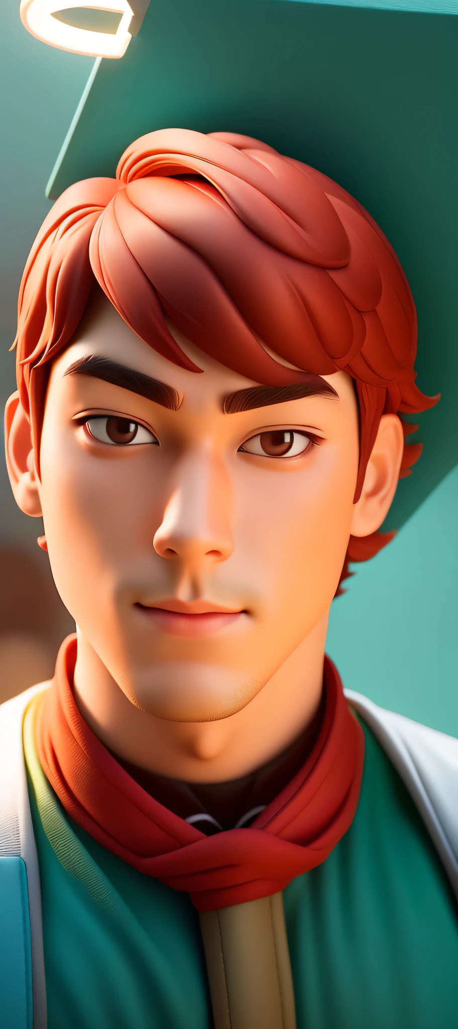 (Pixar 1.23 Style) 1 Young Man ((Upper Body Front, Bust Shot)), Solo, Korean, ((Masterpiece, Top Quality)), (Composite Lighting) --auto --s2