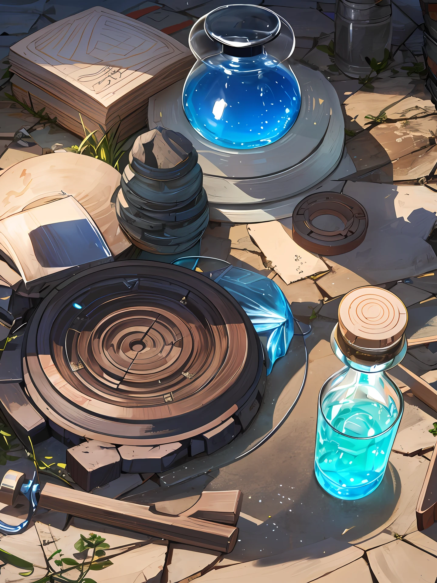 Turn these items into an RPG character Cell Phone Film Parabolic Antenna Half Brick and Half Left Barbed Wire Pet Bottle 2 Liters Whole Brick and Shard of Glass
