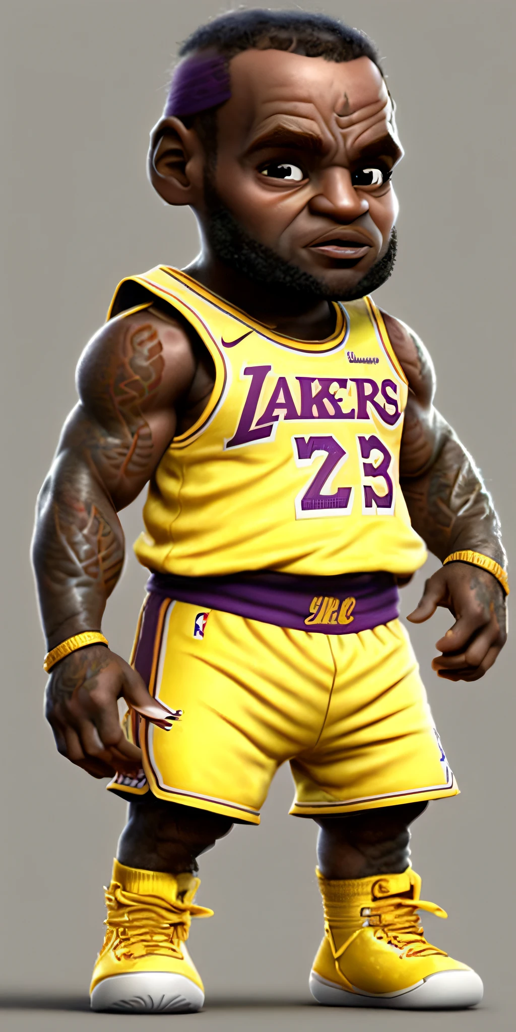 cbzbb , ((lebron james)) ,charachter ,cute, little, beautiful, devian art, trending artstation, big beard, in a Lakers jersey, basketball background, holding a basketball
digital art, detailed, cute, realistic, humanoide, character, tiny,cinematic sho ,cinematic lights,((lebron james)),