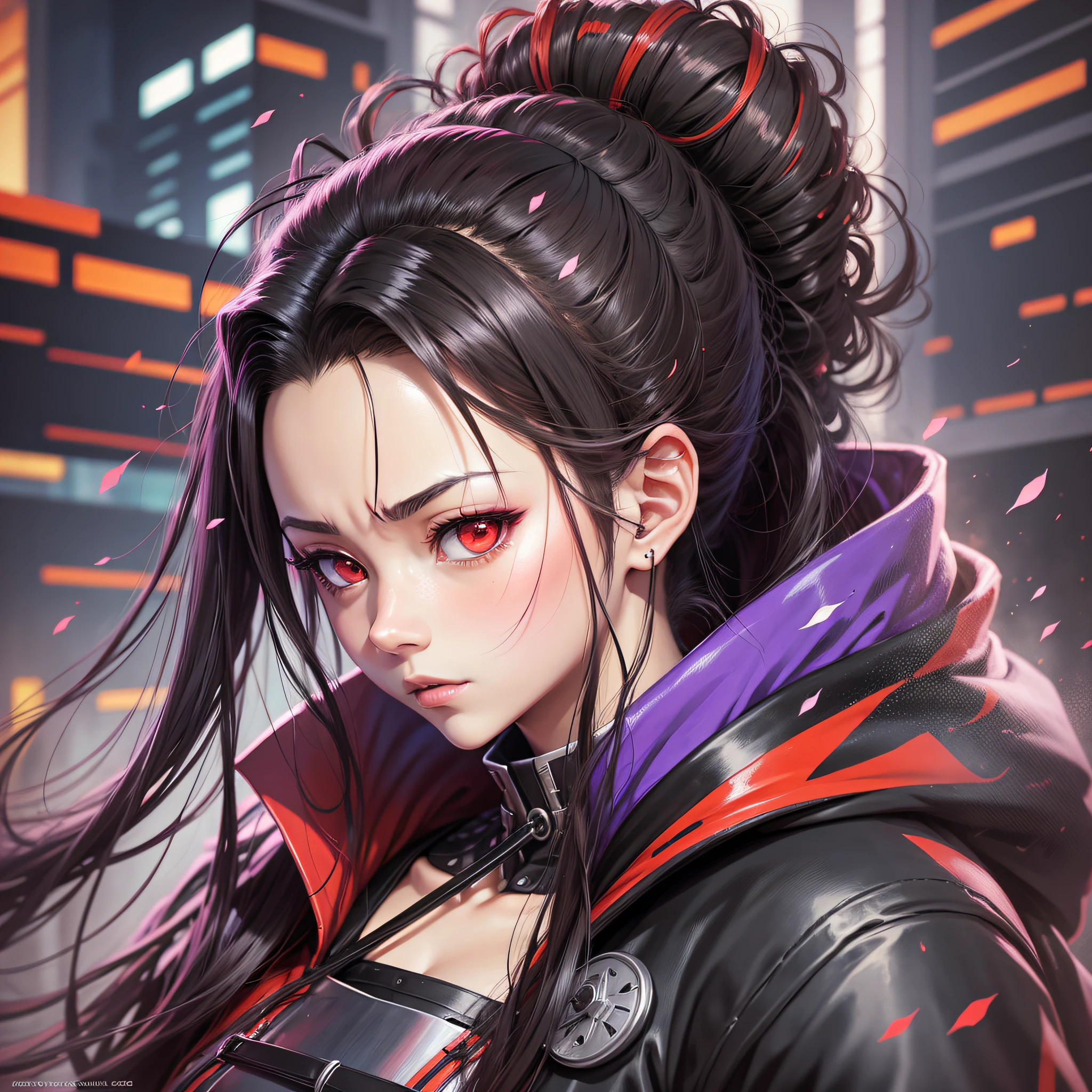 Art, demon slayer, anime, manga, character, anime art, manga art, cyberpunk, nezuko, kamado --auto --s2