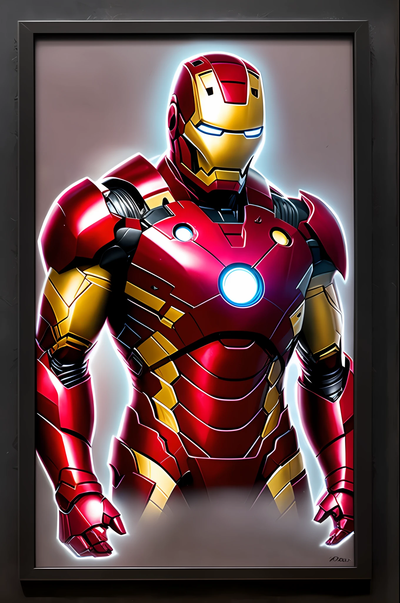 Iron man fundido com Batman/realistic /3d --auto --s2
