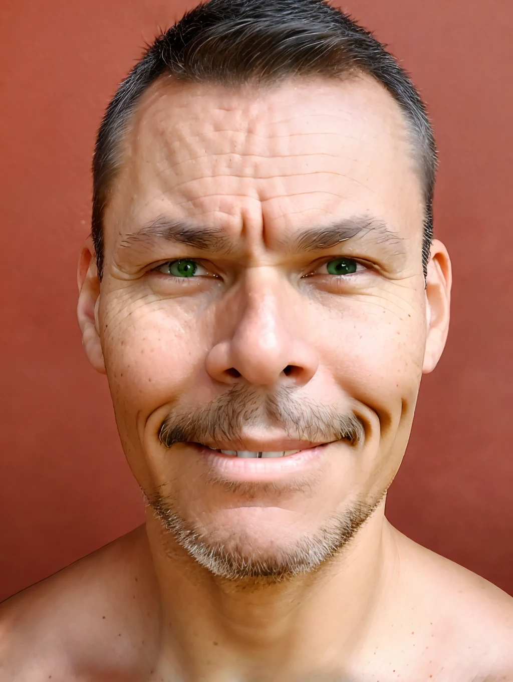 full frame, Close portrait, cute, male model, active White male, tan wrinkled skin, gray undercut hair, yellow-green eyes, (skin texture), skin pores, shallow depth of field, sharp eye focus, backlit