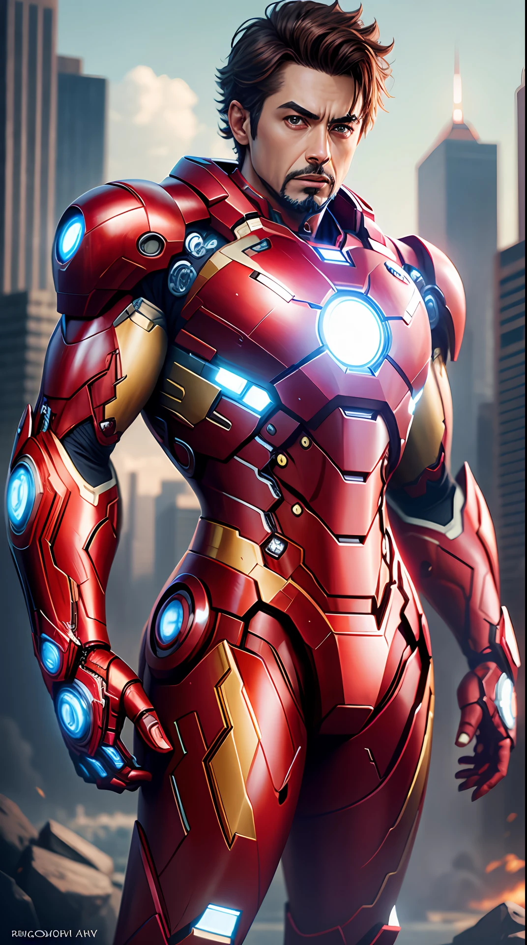 Super character fused with Iron man ultra realistic, perfect lighting high resolution 8k realism --auto --s2