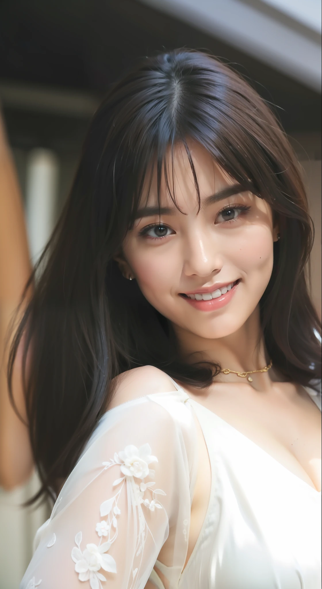 ((Top Quality, 8K, Masterpiece: 1.3)), Sharp Focus: 1.2, Beautiful Women with Perfect Bodies: 1.4, Japan Women, Women in Their 20s, 3 Women, Cute 3 Sisters, Full Body, Sexy Pose, Perfect Face, Cute Face, Inverted Triangle Face, Slightly Pointed Chin, Sharp Contours, Slim Abdomen: 1.2, ((Sauvage Hairstyle: 1.3)), Hard (Small and Beautiful Hard: 1.1), (wet white bra), (poolside: 1.2), wet body: 1.1, highly detailed face and skin texture, detailed eyes, double eyelids, white skin, shiny skin, detailed skin, sexy body, sexy pose, exposed shoulders, nipple erection, cleavage, soft skin, beautiful necklace, bracelet, anklet, lace pattern bra, thin bra, happy smile, attractive lips, detailed lips, beautiful fingers, beautiful nails thin arms, fine abdomen, small face, beautiful waist, thin long legs, earrings, photorealistic, RAW photo, real person, realistic, portrait photo, pose with arms raised behind the head, fine armpits, misaligned bra shoulder straps, akinav1