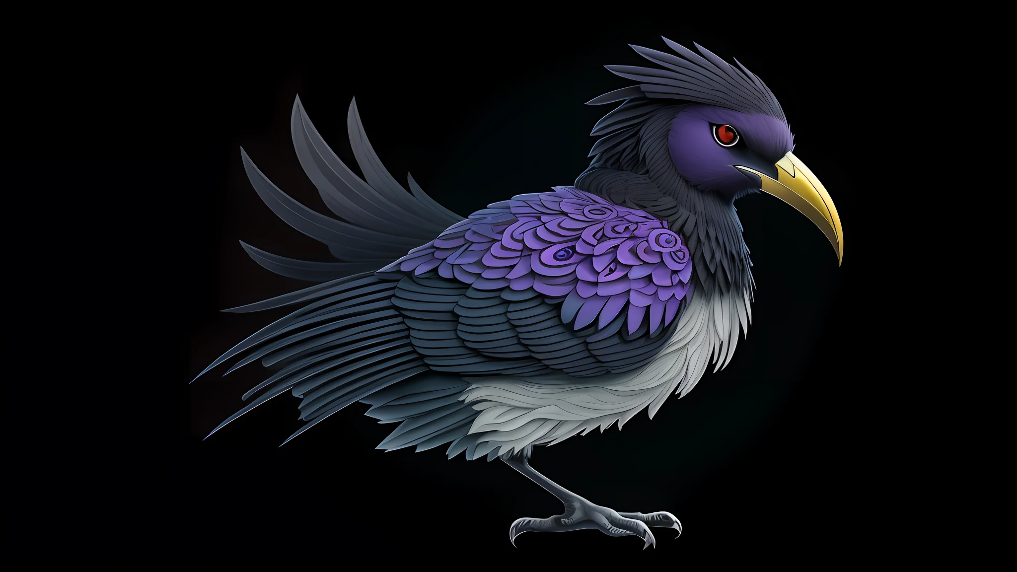 fibonaccin sequence raven , In the style of Naoto Hattori --auto --s2