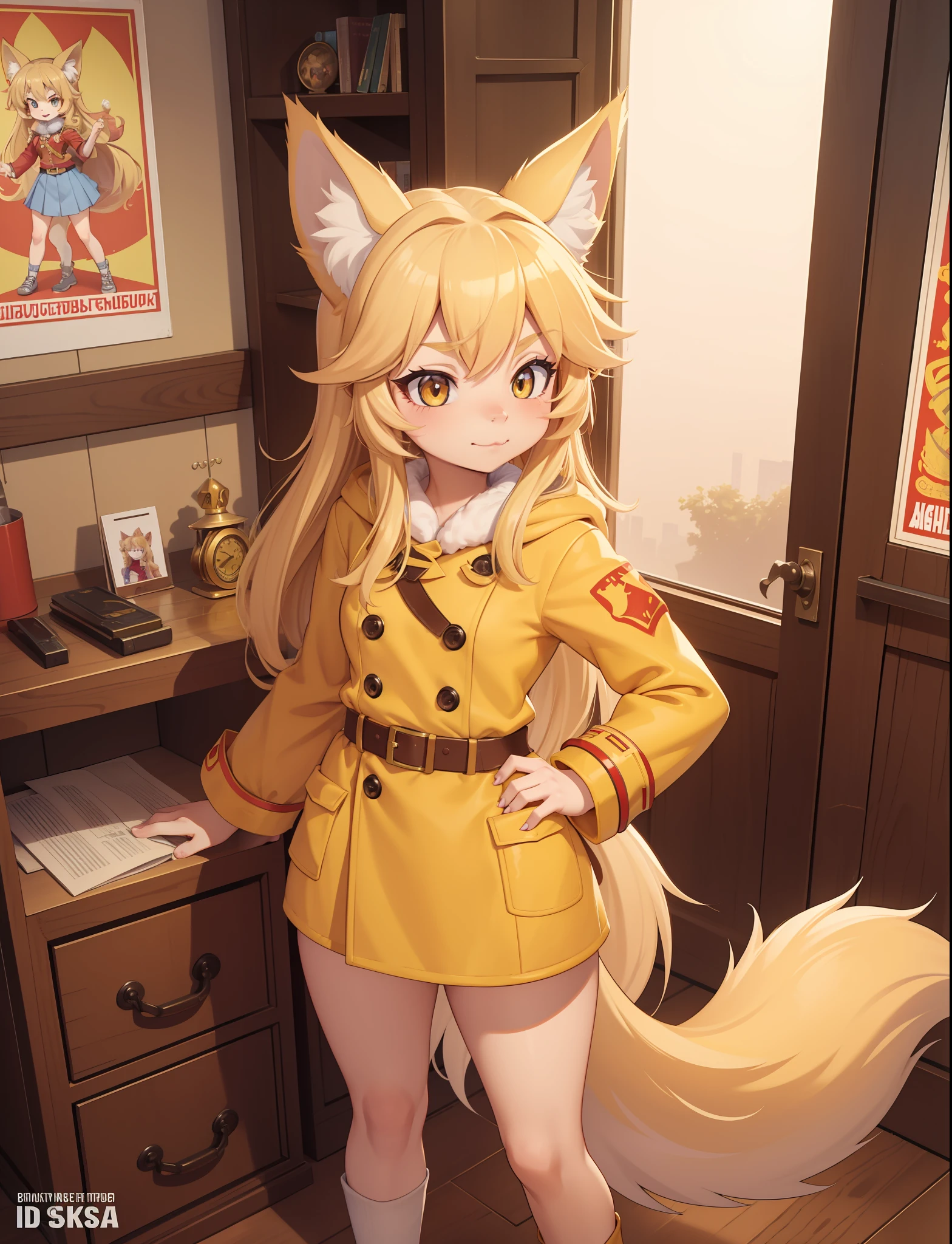 masterpiece, best quality,4k,hdr,perfect lighting 1girl,fox girl,animal ears,blonde,long hair,hair flaps,selfie, paws
furry female,solo,soviet poster,young pionner,dog nose,yellow coat
kitten,adorable, looking at viewerf,Communist ideology,dynamic pose,high detail fur