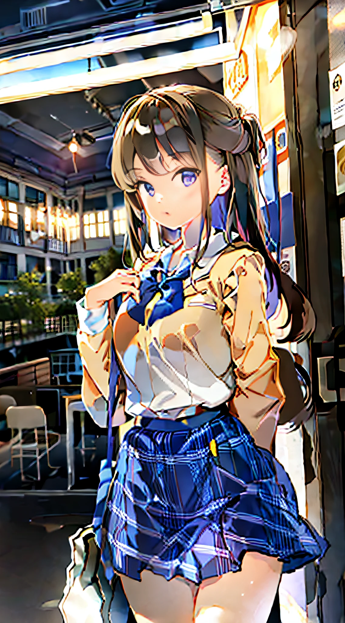 (masterpiece:1.05), (best quality:1.05),1girl,school_uniform