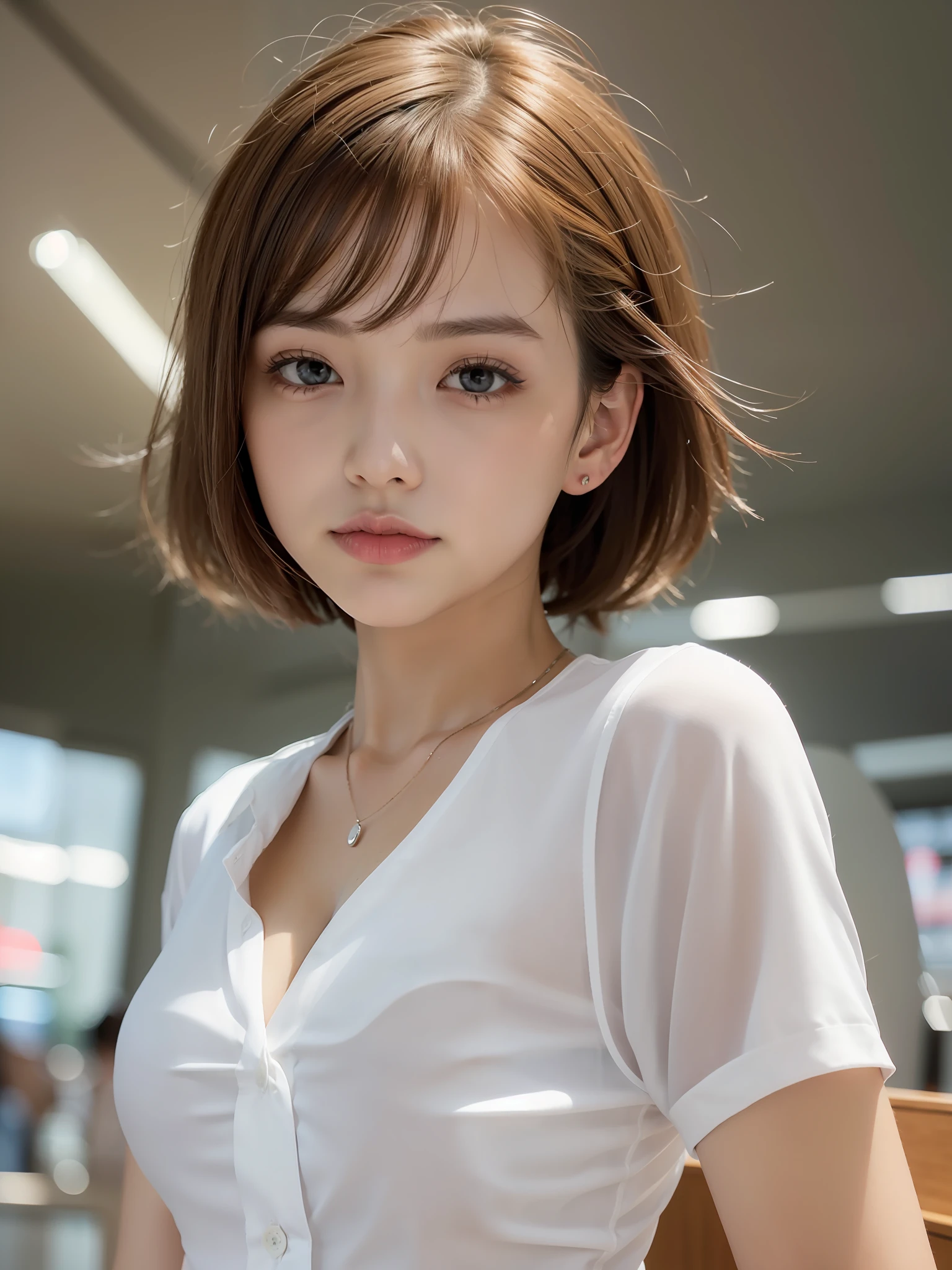 business white shirt, summer shirt, flat chest
