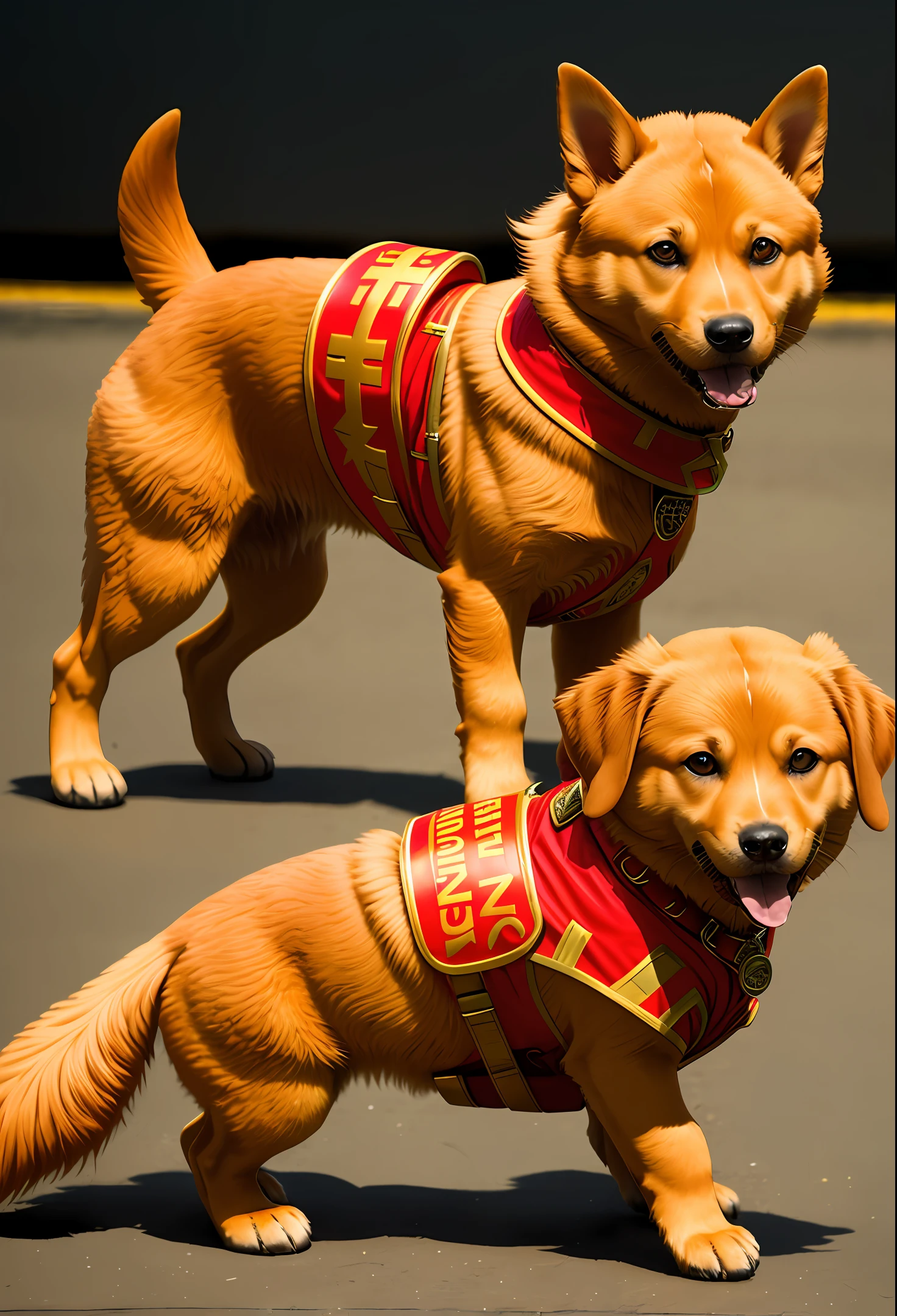 Caramel warrior dog