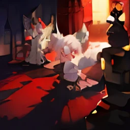 (dark environment:0.8),masterpiece, high quality, absurd res, digital painting \(artwork\), by dagasi, yupa,kiyosan,(anthro,fluffy fur,character focus:1.1),anthro male cat,short hair,portrait, bright eyes,panorama,character focus.(detailed background:0.7),solo,furry,furry male ,male focus,anthr,(Full body fur, fluffy tail, white fur,red eyes,gray hair:1.2),(long canines,vampire, cape:1.2),(interior,night, castle, coffin:1.1)