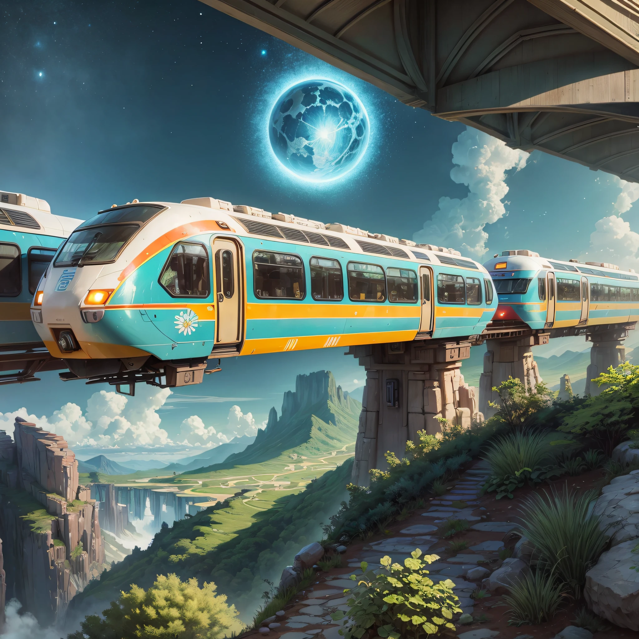 monorail, Jedi shrine, landscape, detail, realistic --auto --s2