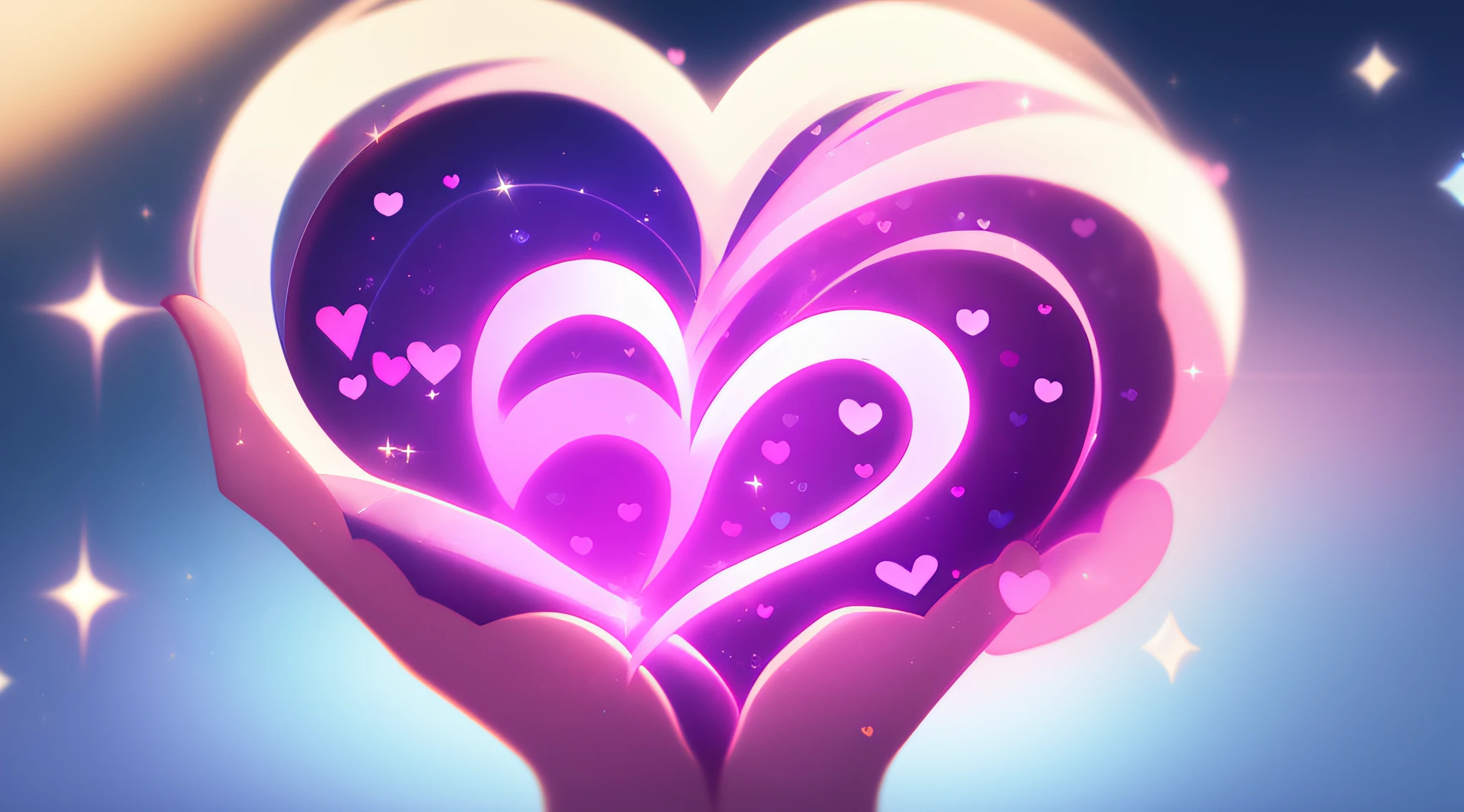 Twinkle heart, draw a beautiful heart, beautiful heart, exciting heart