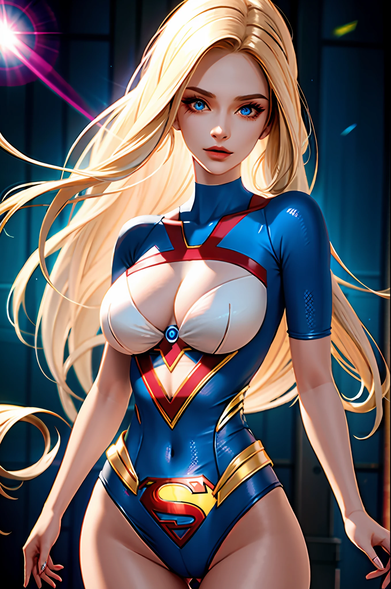(nsfw: 1.07), pokemon, pokemon world, Supergirl masterpiece, best quality, high quality, high definition, high quality texture, high quality shadow, high detail, beautiful detailed, finely detailed, extremely detailed cg, detailed texture, a realistic representation of the face, realistic, colorful, delicate, cinematic light, side lighting, Lens Flare, ray tracing, sharp focus, 8K, (1girl, __focus__:1.3), (intricate details, makeup, PureErosFace_V1:0.5), (detailed beautiful delicate face, detailed beautiful delicate blue eyes, blonde, a face of perfect proportion, detailed high skin, detailed skin, best ratio four fingers and a thumb, arms under chest, large medium breasts, wide hips, smooth midriff, slim and thin, __fashion__, __hair__: 1.25), __location__, no hands, no hands anymore, no missing fingers, superman S symbol in the background.